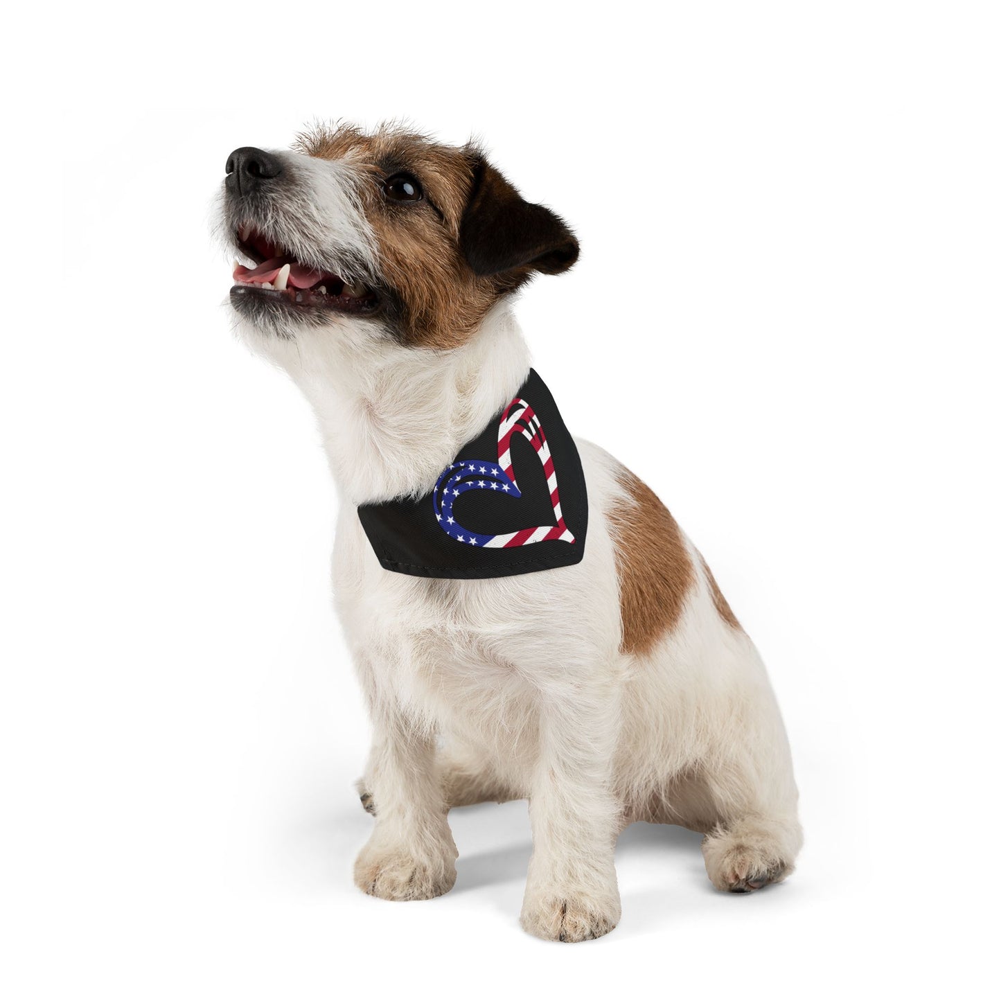 Princess Grace Patriotic Pet Bandana Collar  American Heart Design