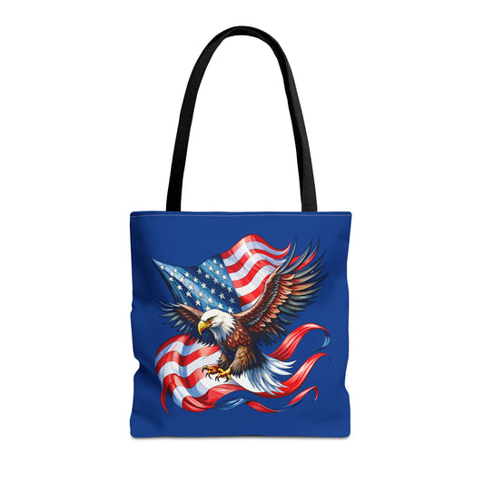 Princess Grace  Patriotic Eagle Tote Bag  American Flag Design