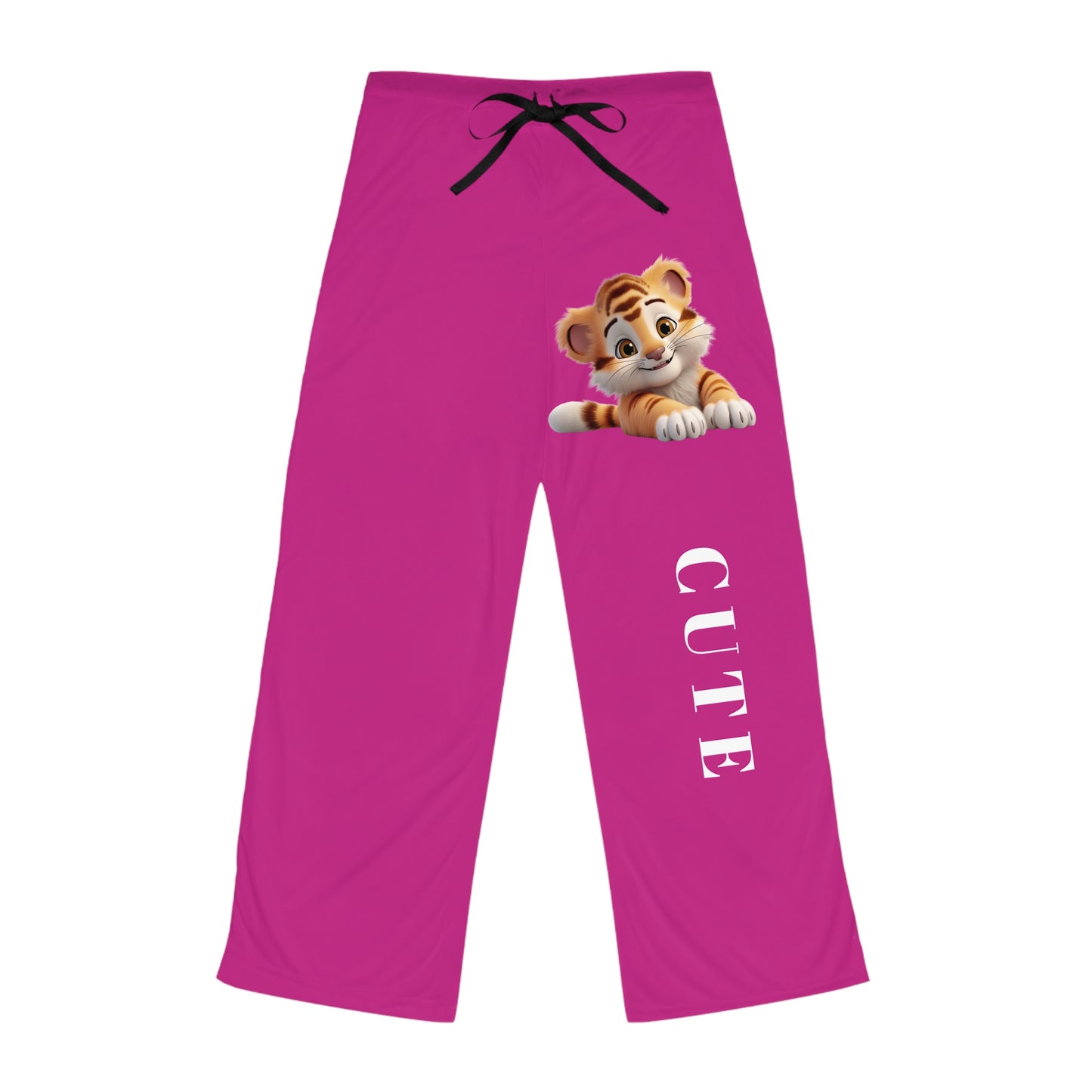 Princess Grace  Cute Tiger Women's Pajama Pants  Comfortable Sleepwear for Animal Lovers