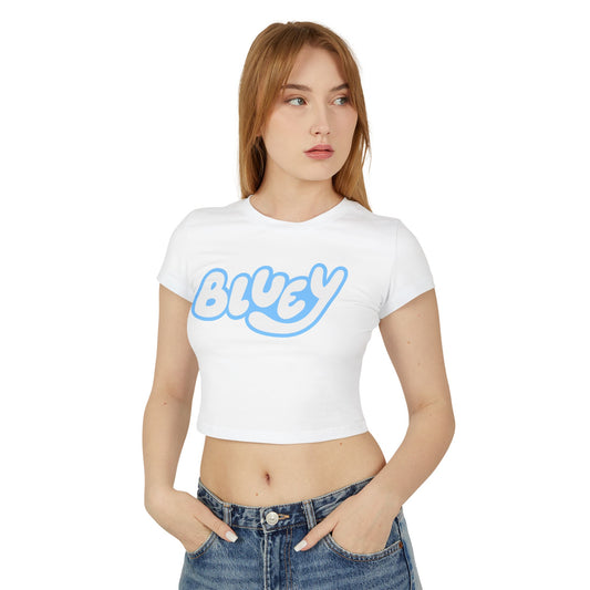 Princess Grace  Cute Bluey Women's Baby Tee  Playful Graphic Tee for Fans