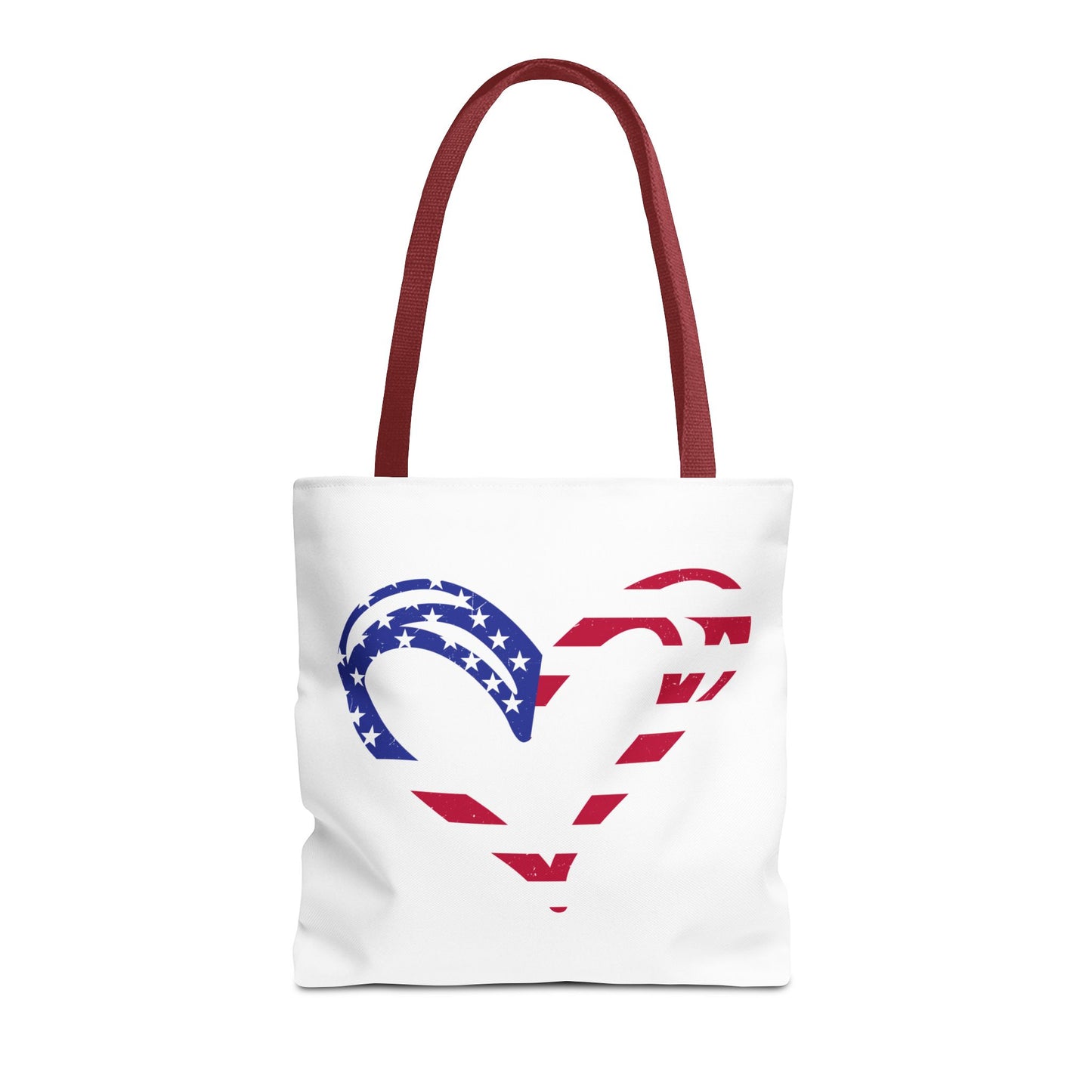 Princess Grace  Patriotic Heart Tote Bag  Ideal for Independence Day and Everyday Use