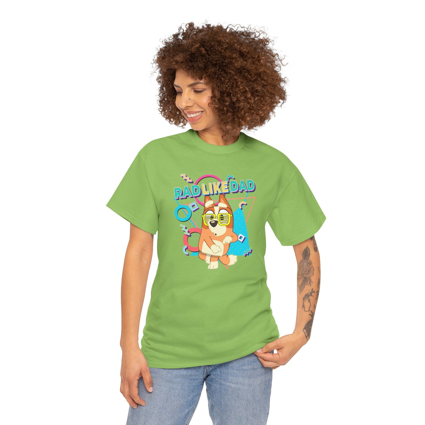 Princess Grace Bluer Rad Like Dad Fun Unisex Heavy Cotton Tee Graphic Tee for Everyday Wear and Gifts