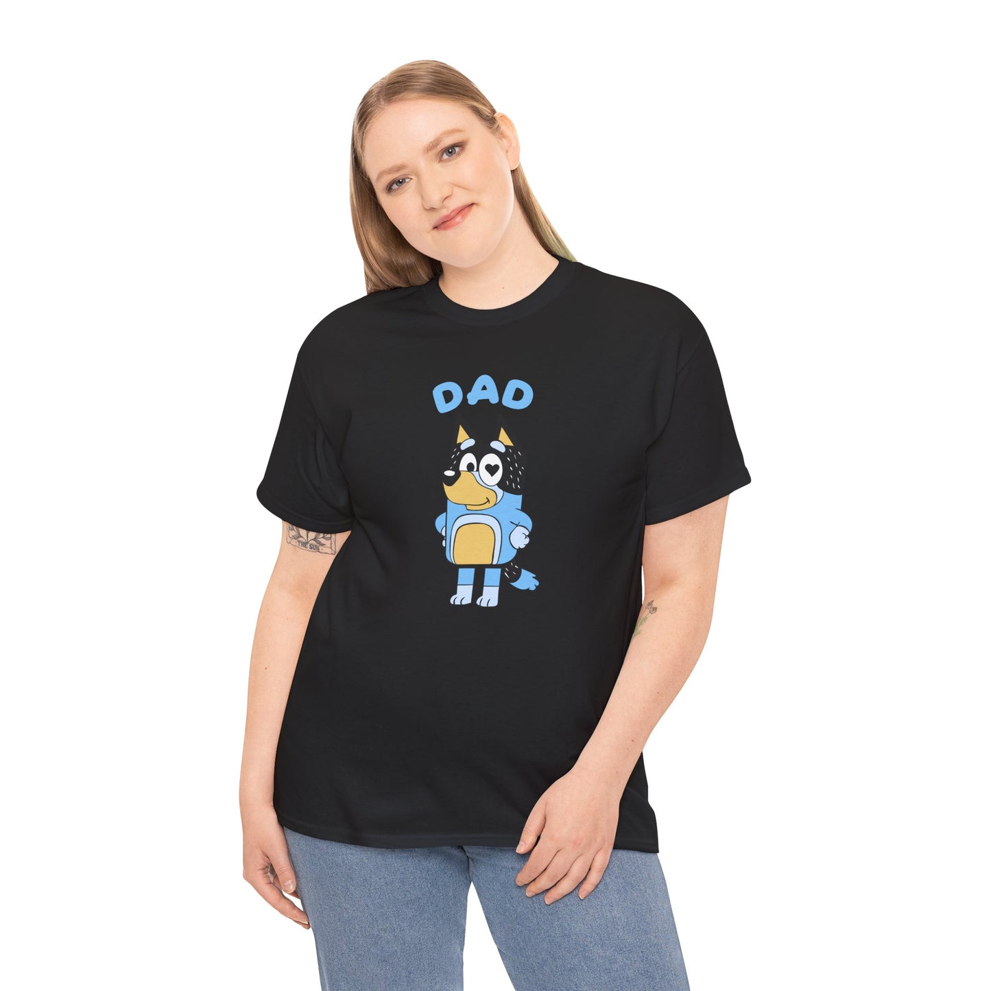 Princess Grace  Bluey Dad Cartoon Graphic Unisex Heavy Cotton Tee