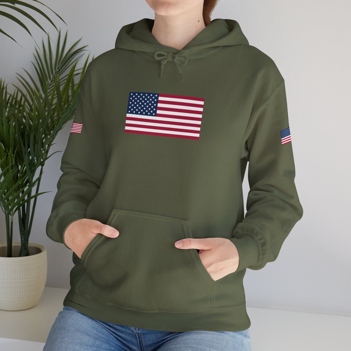 Princess Grace  TEAM USA   American Flag Hoodie Unisex Heavy Blend Sweatshirt