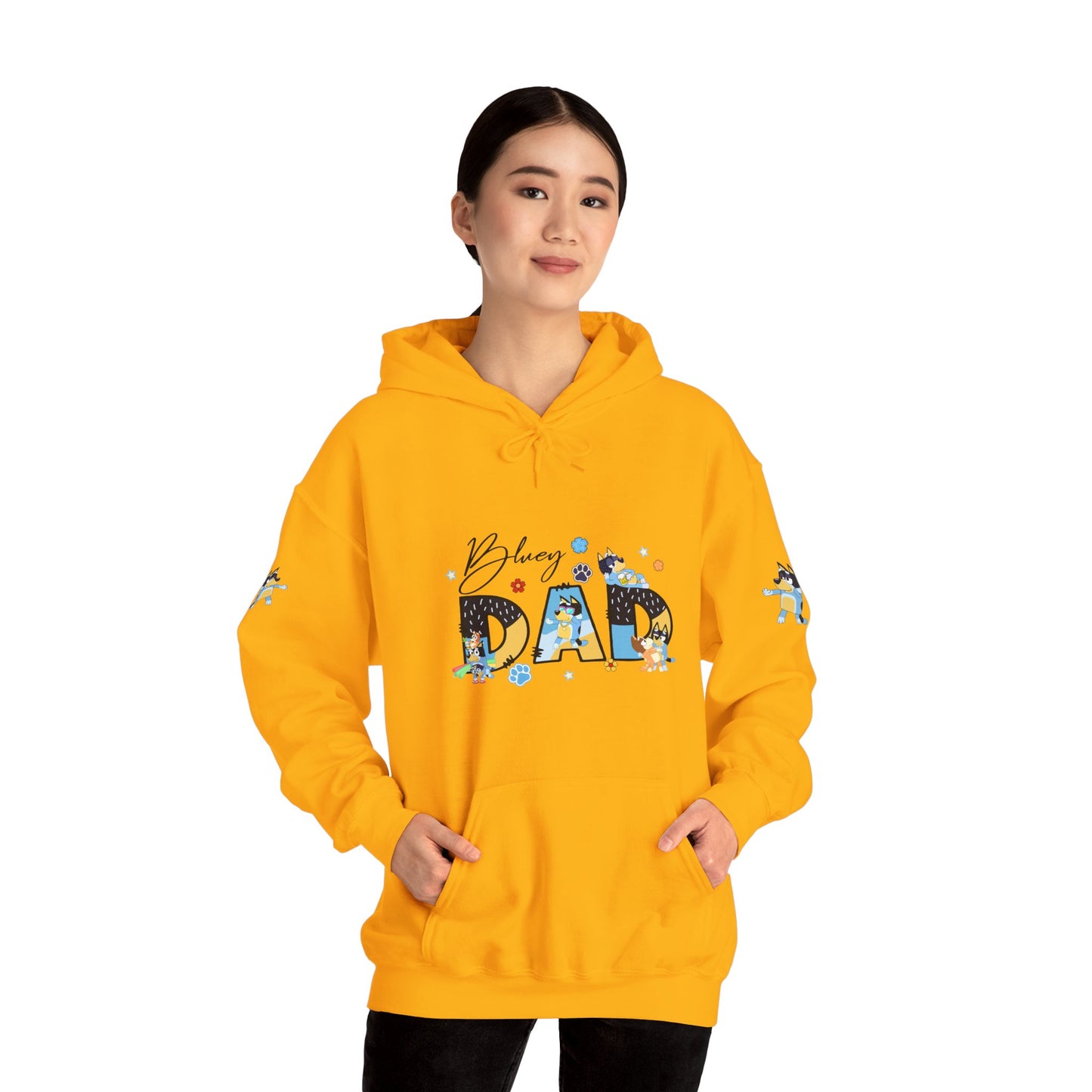 Princess Grace  Bluey  Funny "Baby's Dad" Unisex Hooded Sweatshirt ,Perfect Gift for New Dads