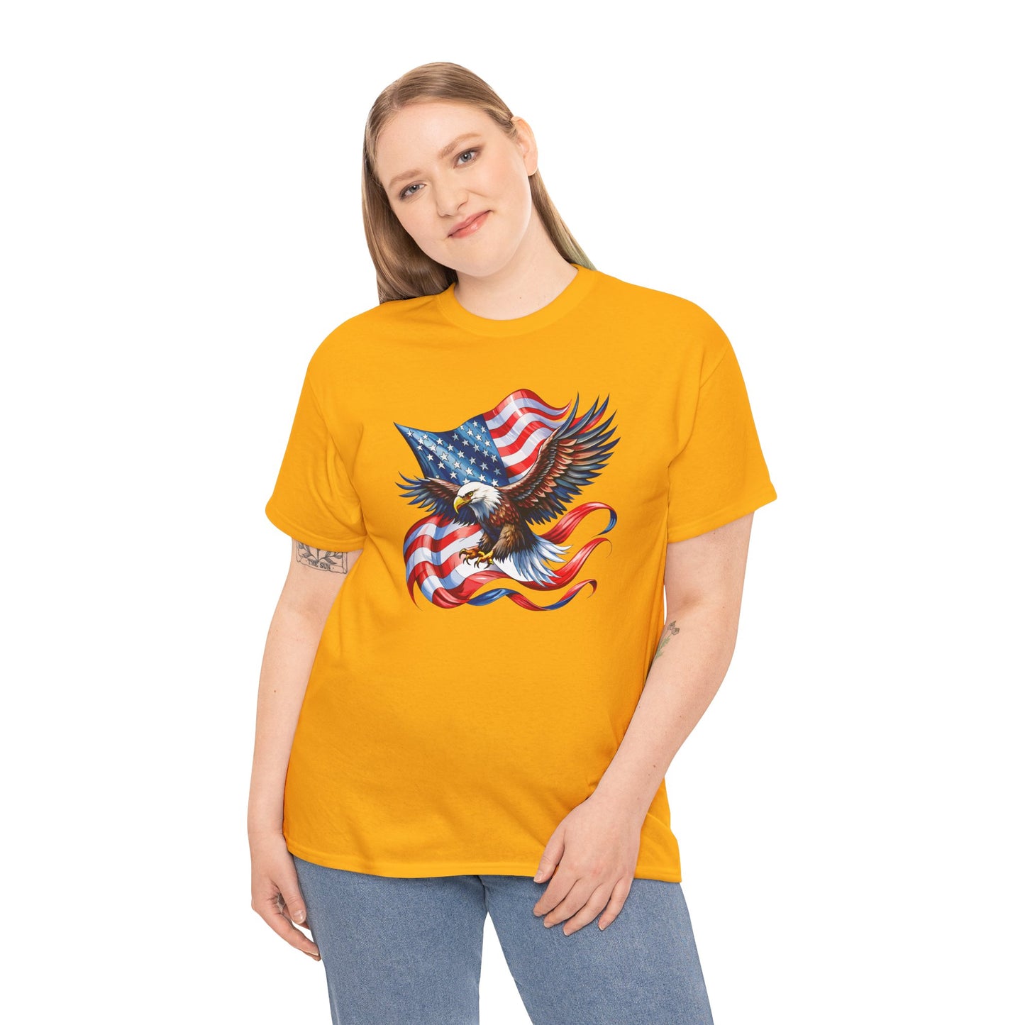 Princess Grace  Patriotic Eagle Graphic Unisex Heavy Cotton Tee