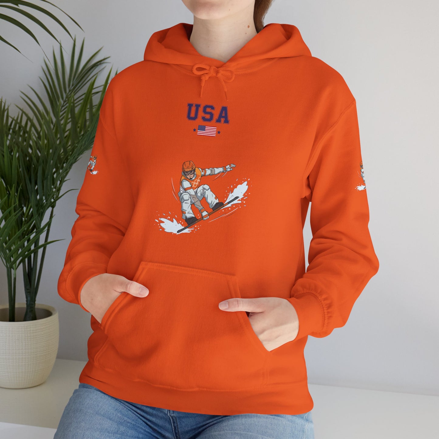 Princess Grace  TEAM USA  Snowboard  Unisex Heavy Blend Hooded Sweatshirt