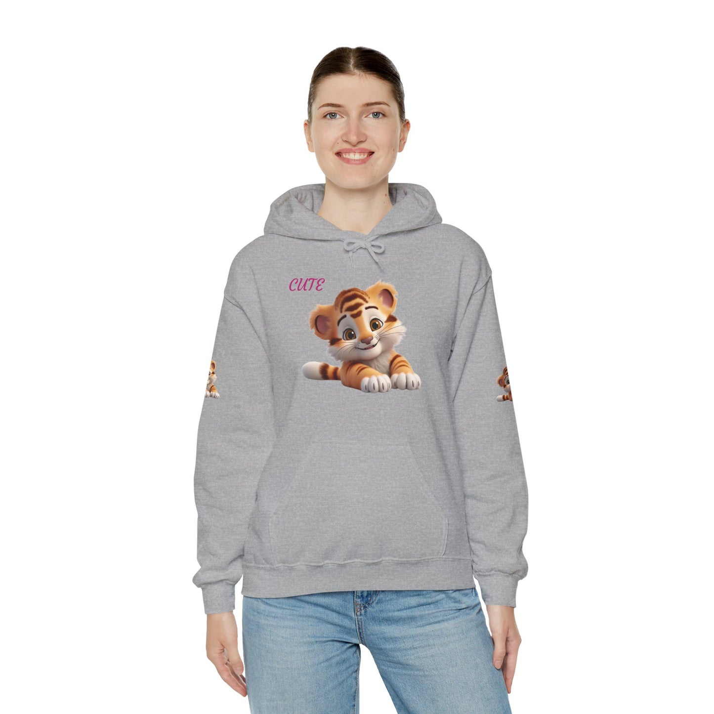 Princess Grace  Cute Tiger Design Unisex Heavy Blend Hooded Sweatshirt