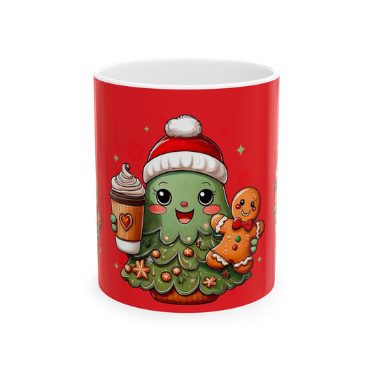 Princess Grace Festive Christmas Character Ceramic Mug Cute Holiday Drinkware for Coffee Lovers  11oz & 15oz