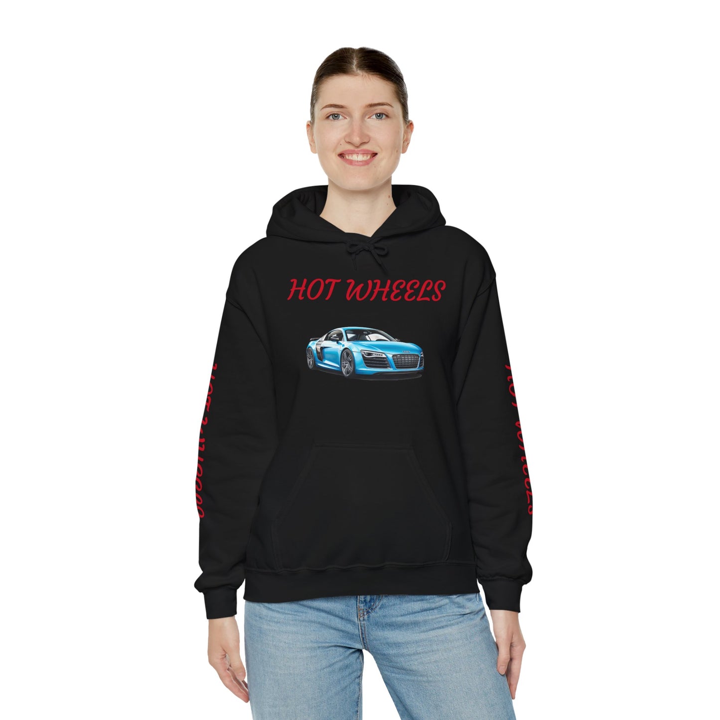 Princess Grace Hot Wheels Unisex Heavy Blen Hooded Sweatshirt Sporty Car Design Perfect for Car Enthusiasts