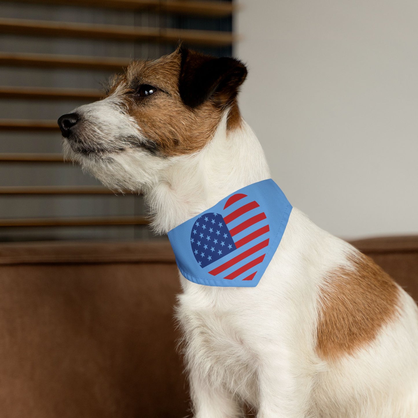 Princess Grace Patriotic Pet Bandana Collar USA Heart Design for Dogs