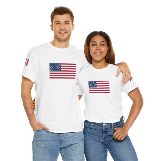 Princess Grace  Patriotic Unisex Heavy Cotton Tee with USA Flag Design