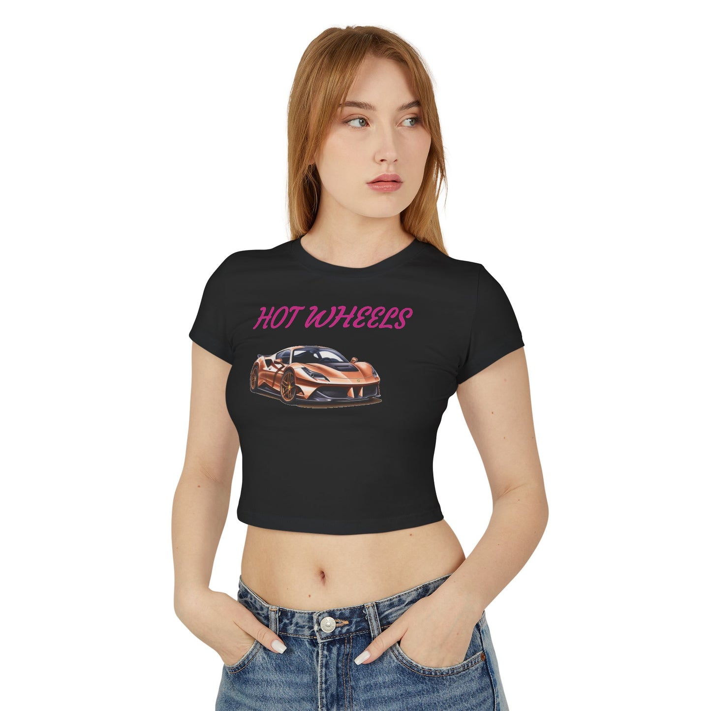 Princess Grace  Hot Wheels Women's Baby Tee Fun & Retro Car Graphic T-Shirt
