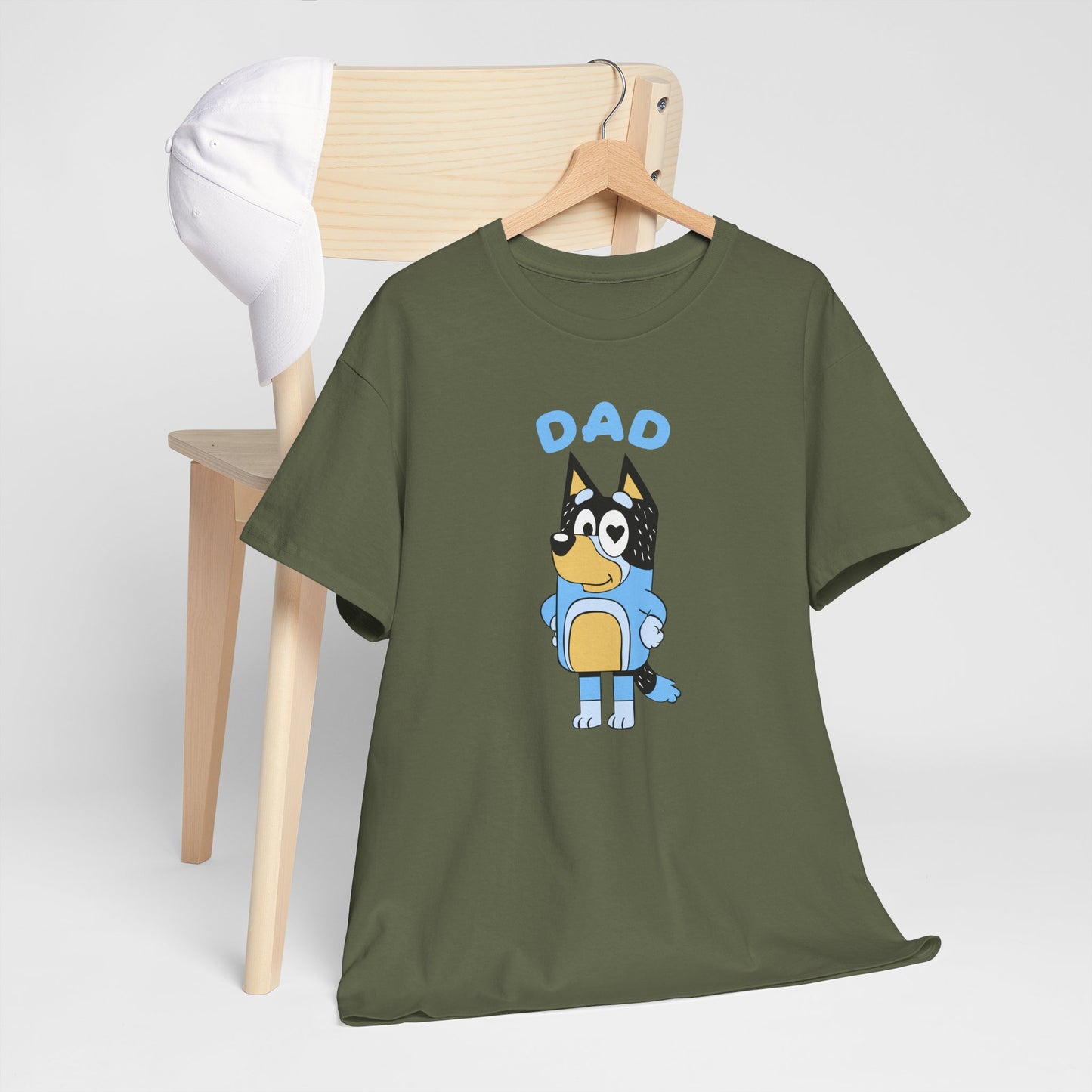 Princess Grace  Bluey Dad Cartoon Graphic Unisex Heavy Cotton Tee