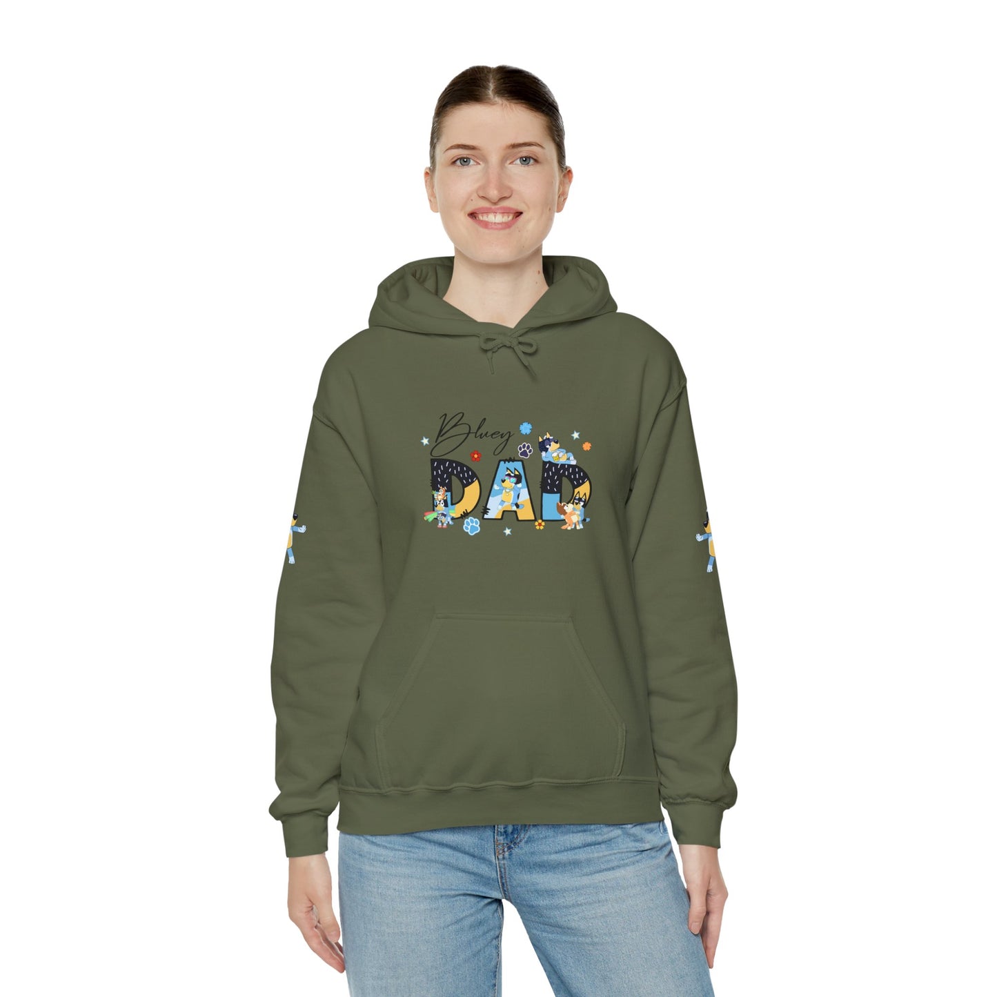 Princess Grace  Bluey  Funny "Baby's Dad" Unisex Hooded Sweatshirt ,Perfect Gift for New Dads