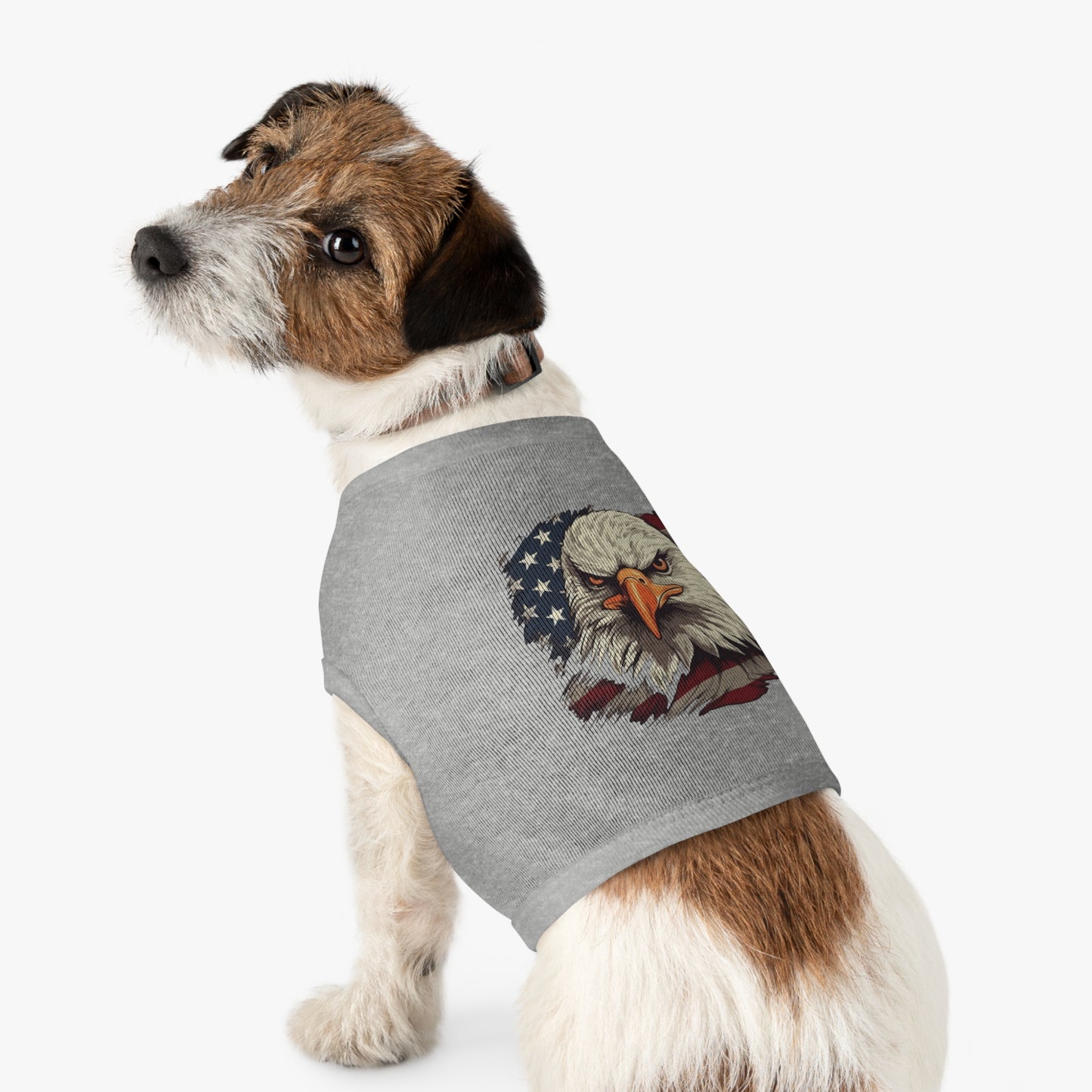 Princess Grace  Patriotic Eagle Pet Tank Top USA Flag Design