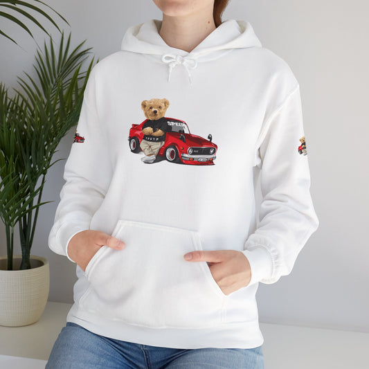 Princess Grace  Vintage Bear Car Hoodie  Fun Unisex Sweatshirt for Auto Lovers