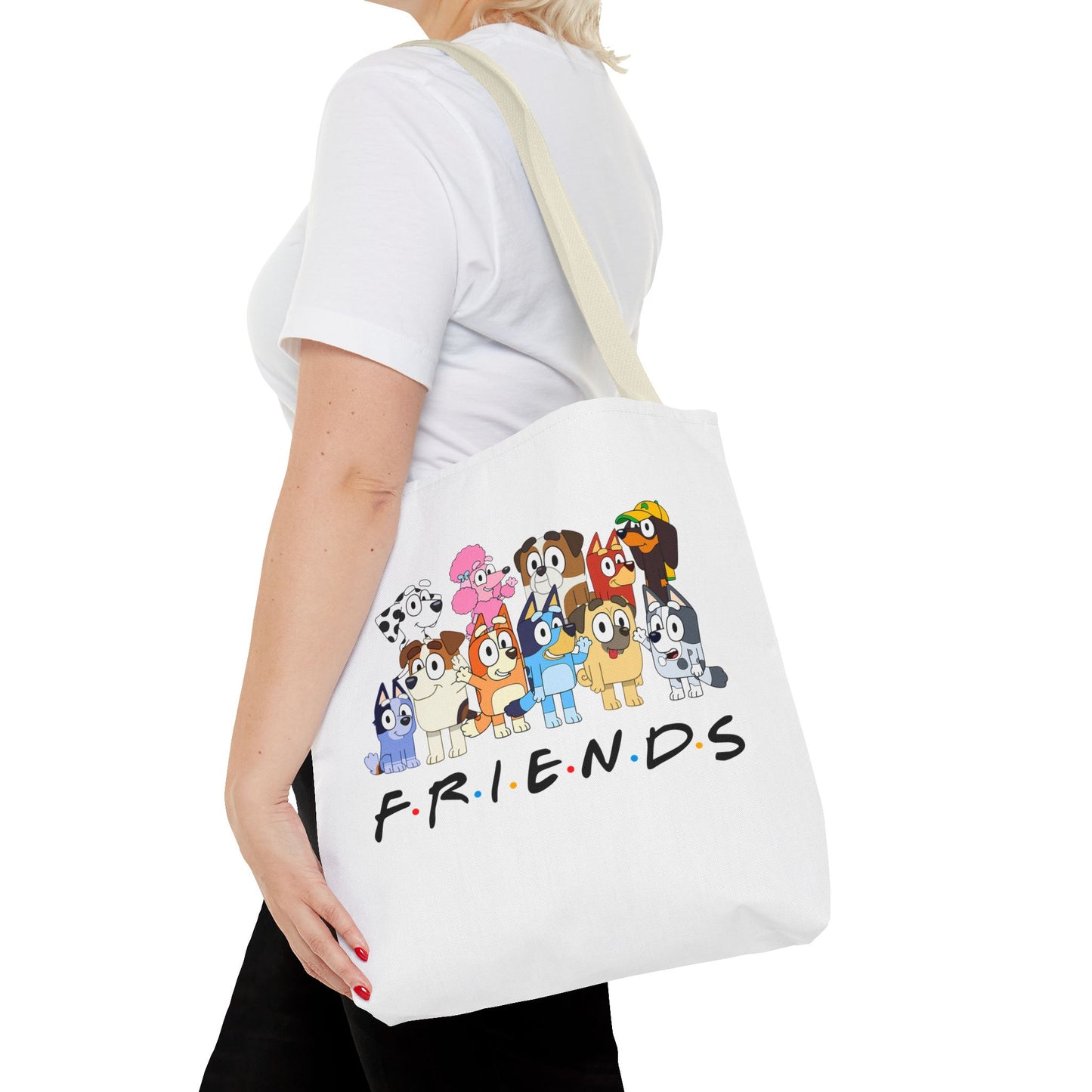 Princess Grace  Cute Animal Friends Tote Bag  Perfect for Dog Lovers & Friendship Gifts