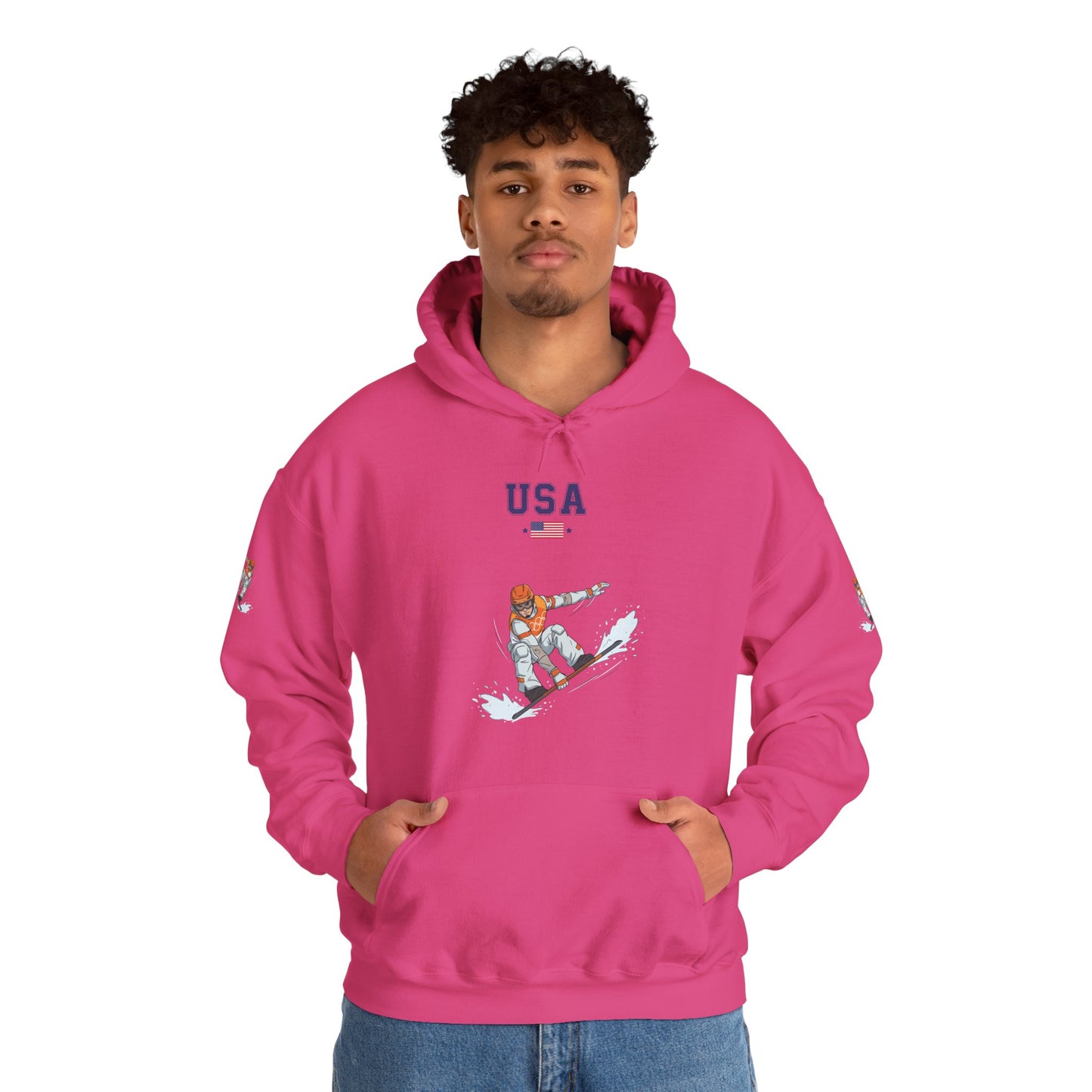 Princess Grace  TEAM USA  Snowboard  Unisex Heavy Blend Hooded Sweatshirt