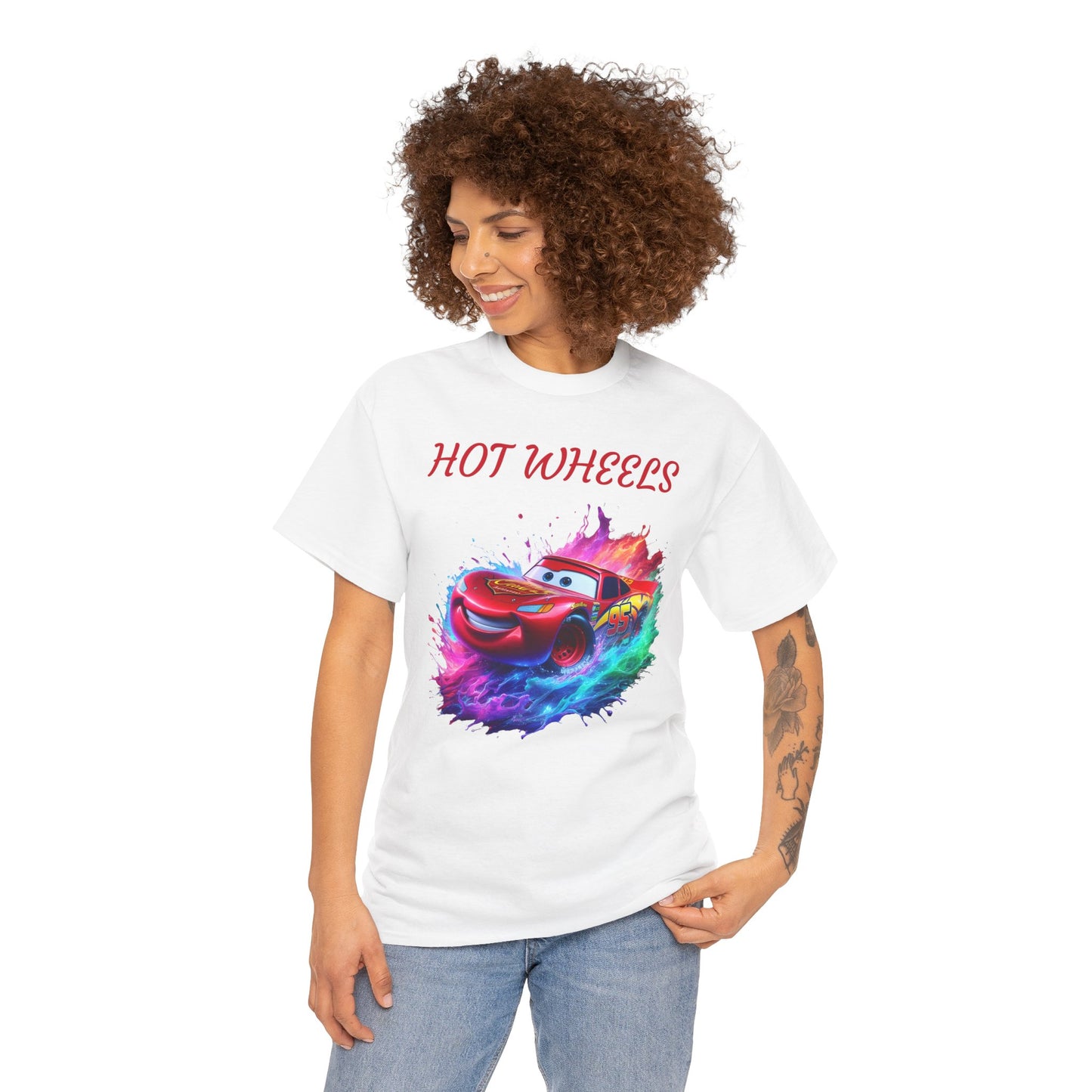 Princess Grace  Hot Wheels Unisex Heavy Cotton Tee Vibrant Racing Graphic T-Shirt