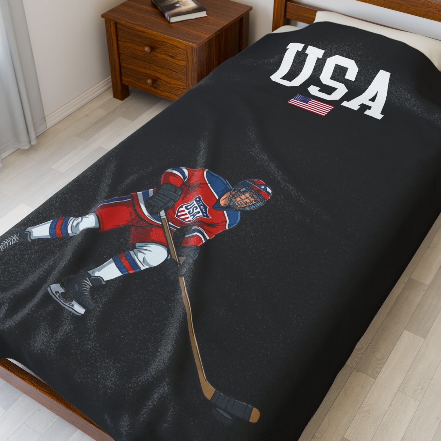 Princess Grace  TEAM USA  Velveteen Plush Blanket