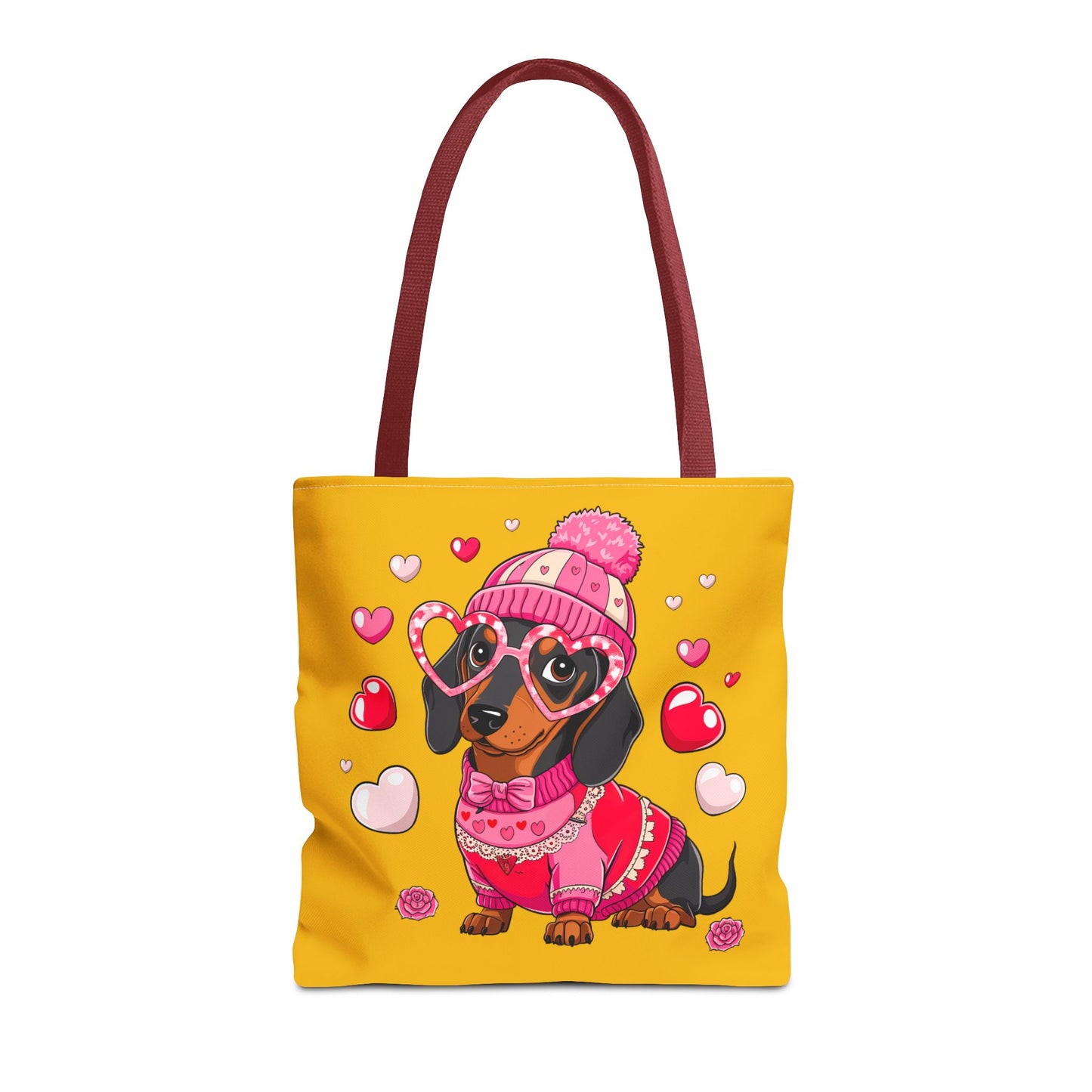 Princess Grace  Adorable Dog-Themed Tote Bag for Pet Lovers Cute Valentine's Design