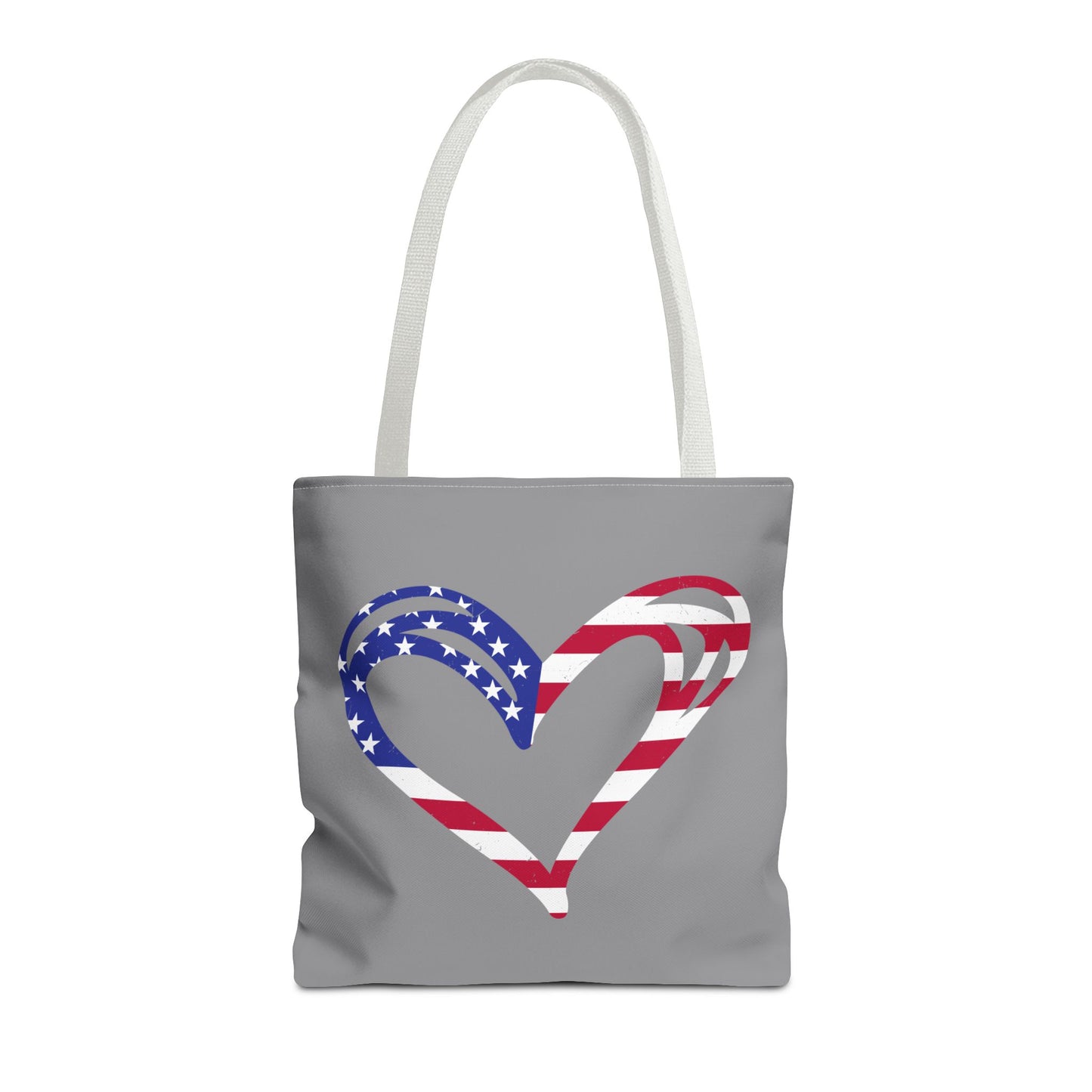 Princess Grace  Patriotic Heart Tote Bag Ideal for Celebrations & Everyday Use