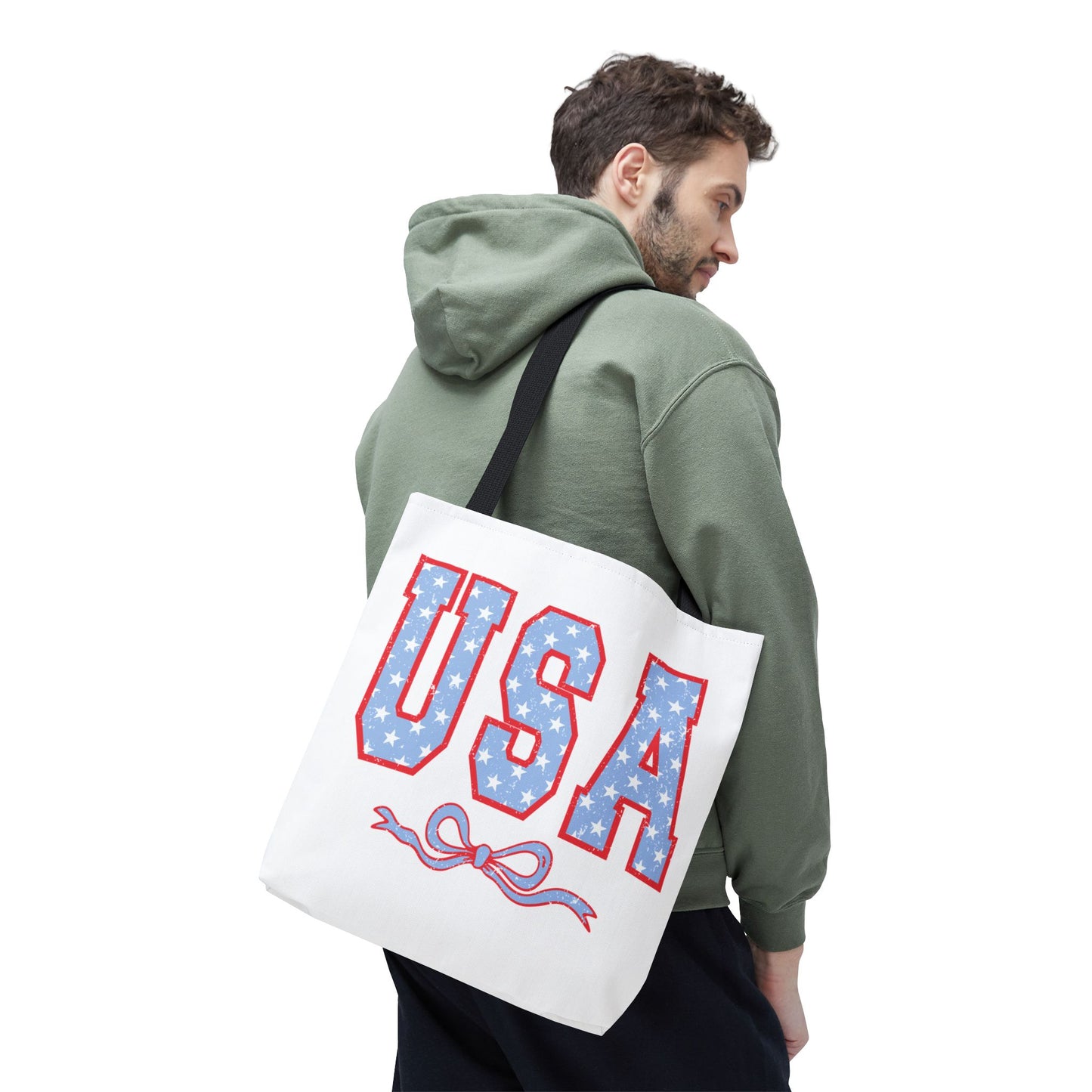 Princess Grace  USA Stars and Stripes Tote Bag Perfect for Independence Day Celebrations