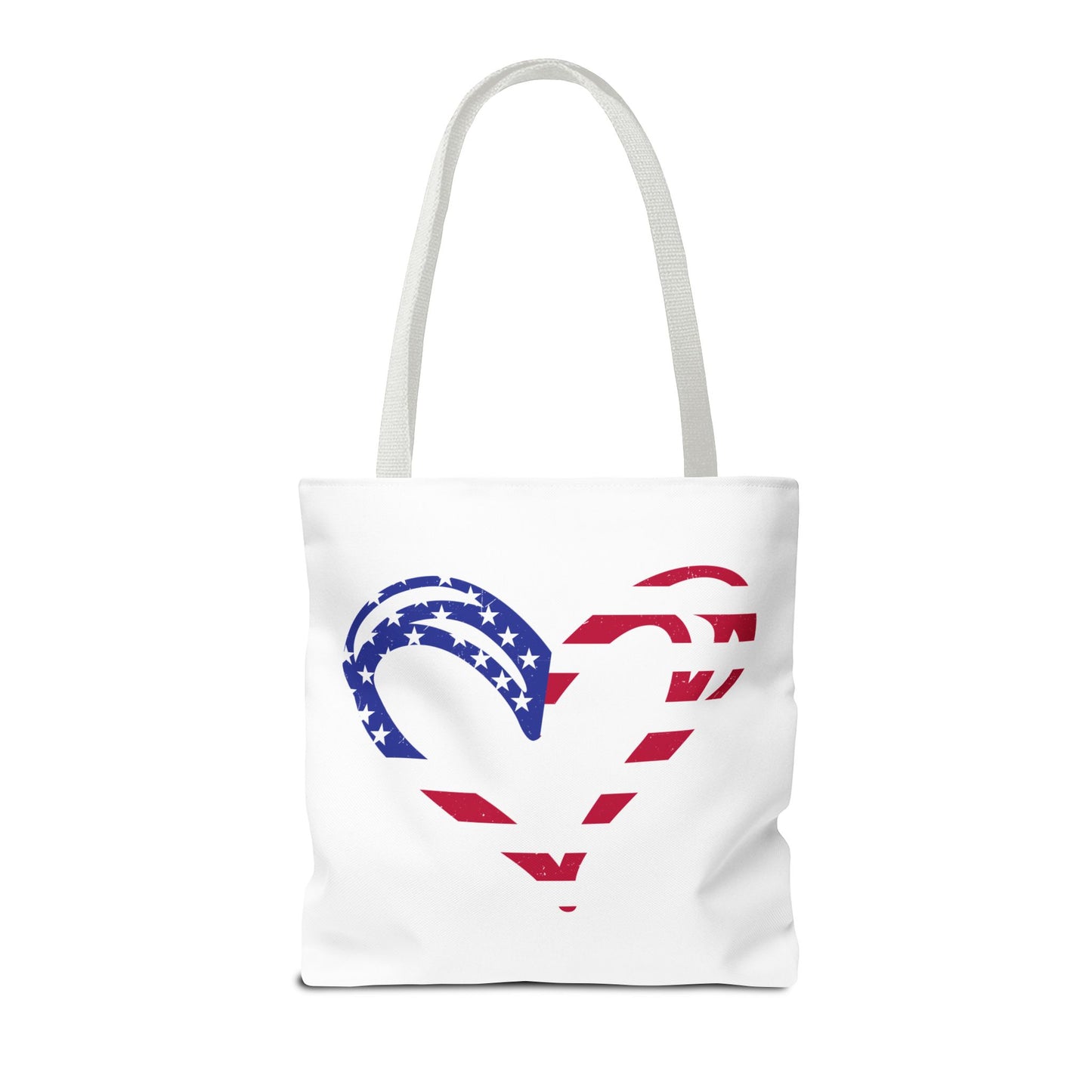 Princess Grace  Patriotic Heart Tote Bag  Ideal for Independence Day and Everyday Use