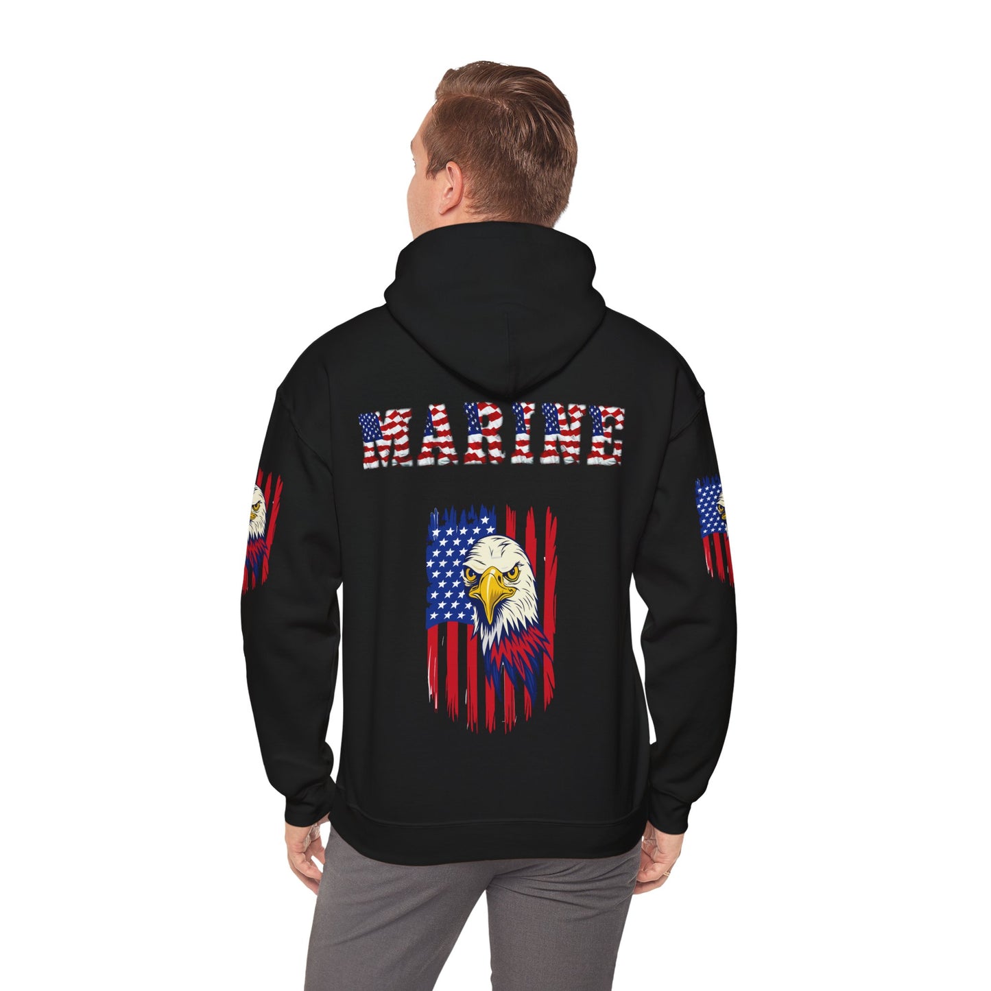 Princess Grace  American Pride Marine Eagle Hooded Sweatshirt