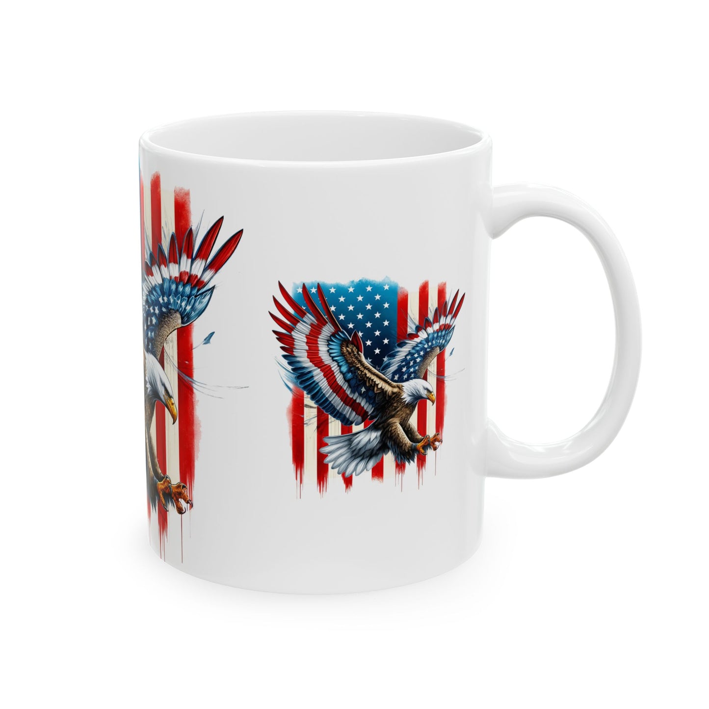 Patriotic Eagle Ceramic Mug  11oz & 15oz  Celebrate Freedom