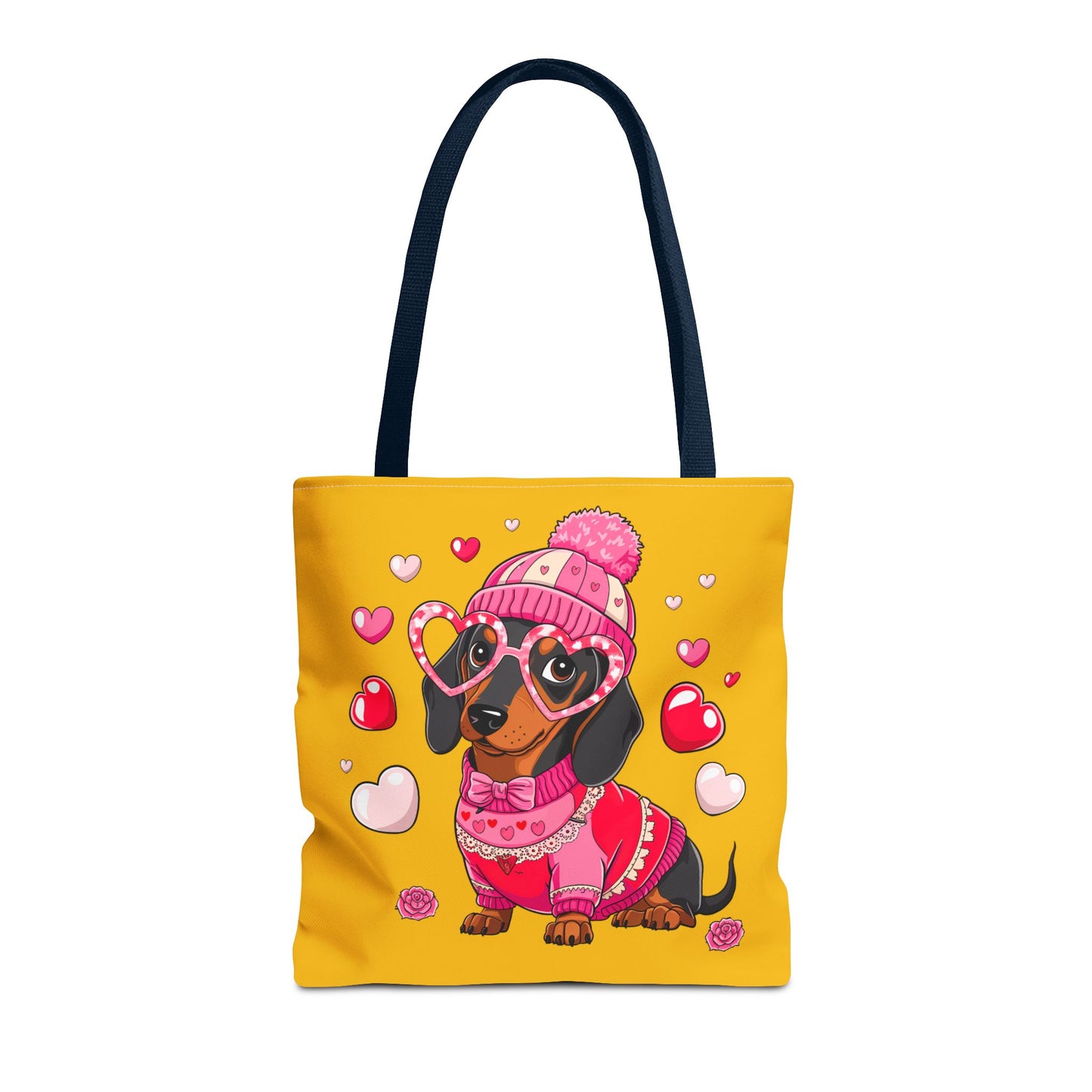 Princess Grace  Adorable Dog-Themed Tote Bag for Pet Lovers Cute Valentine's Design