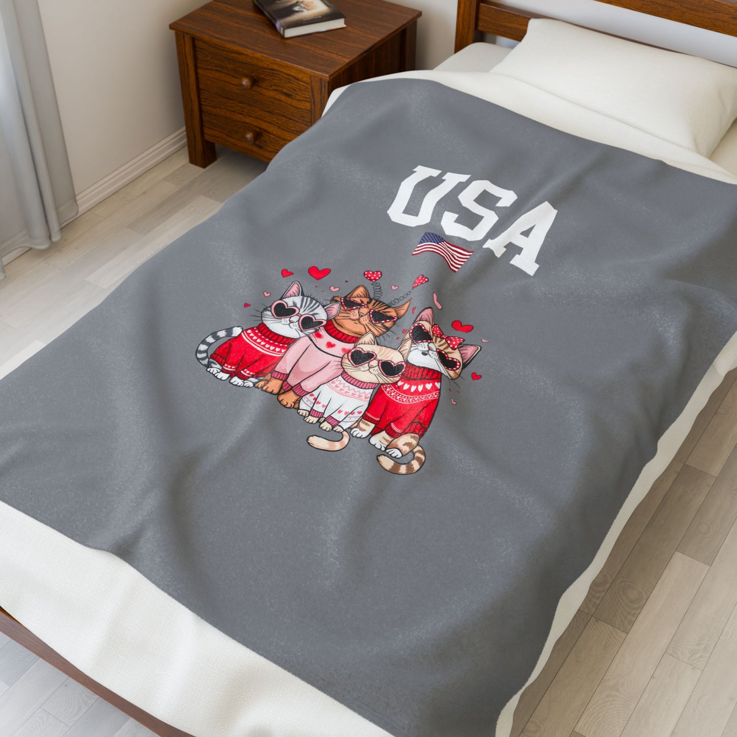 Princess Grace  TEAM USA  Velveteen Plush Blanket