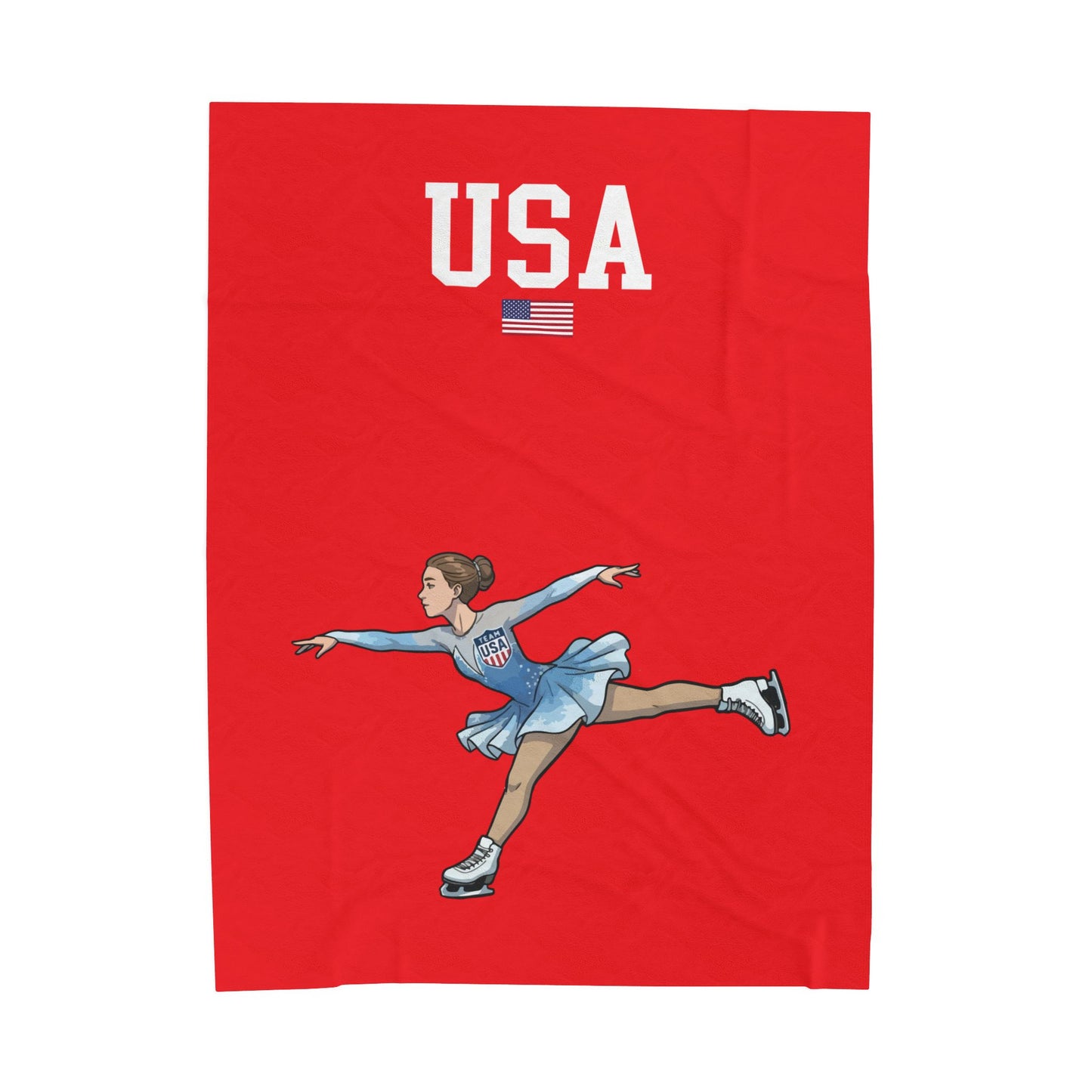 Princess Grace  TEAM USA  Velveteen Plush Blanket