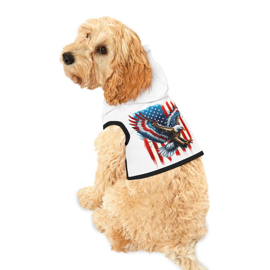 Princess Grace  Patriotic Eagle Pet Hoodie USA Flag Design for Dogs
