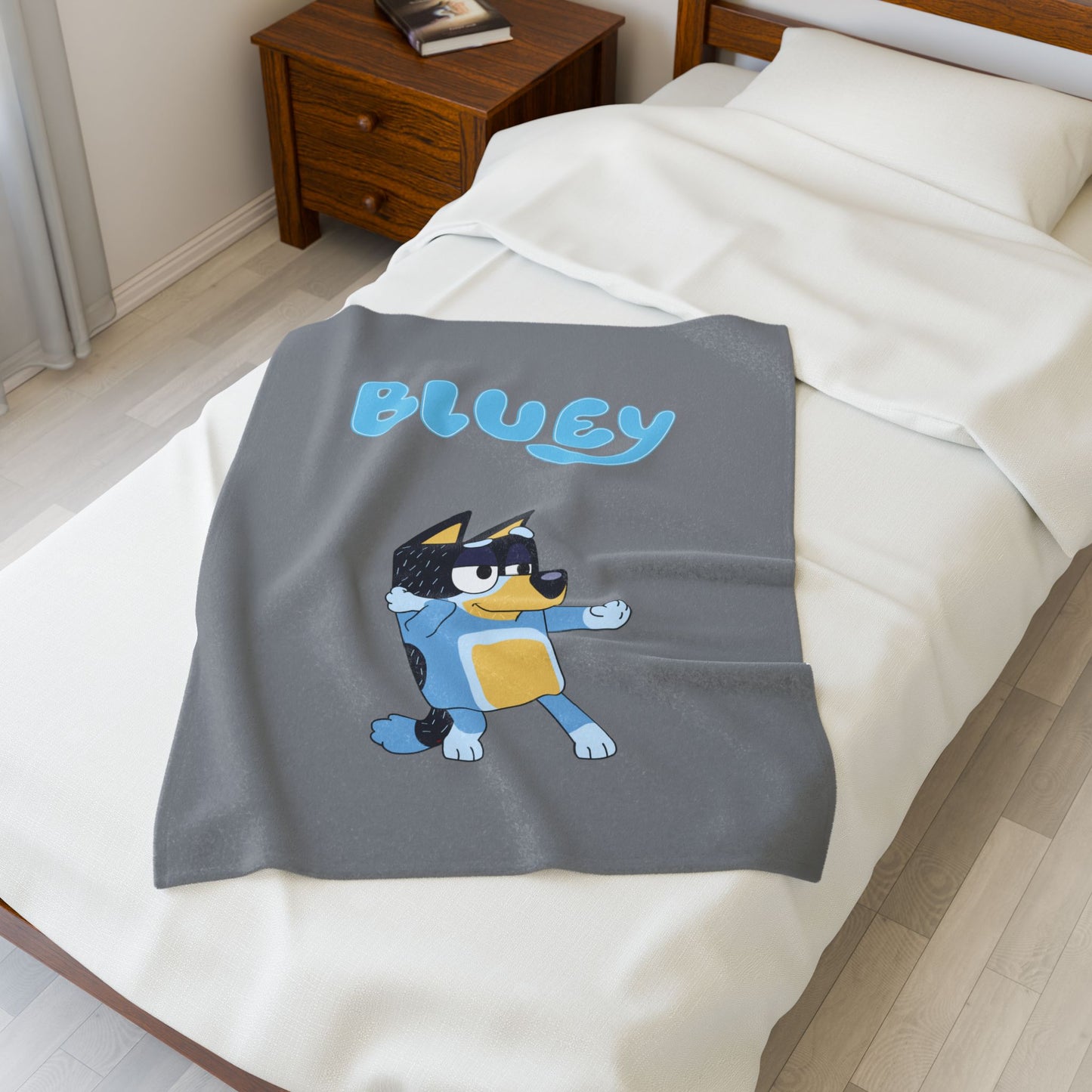 Princess Grace  Cozy Velveteen Plush Blanket  Featuring Bluey Design