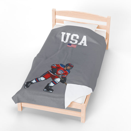 Princess Grace  TEAM USA  Velveteen Plush Blanket