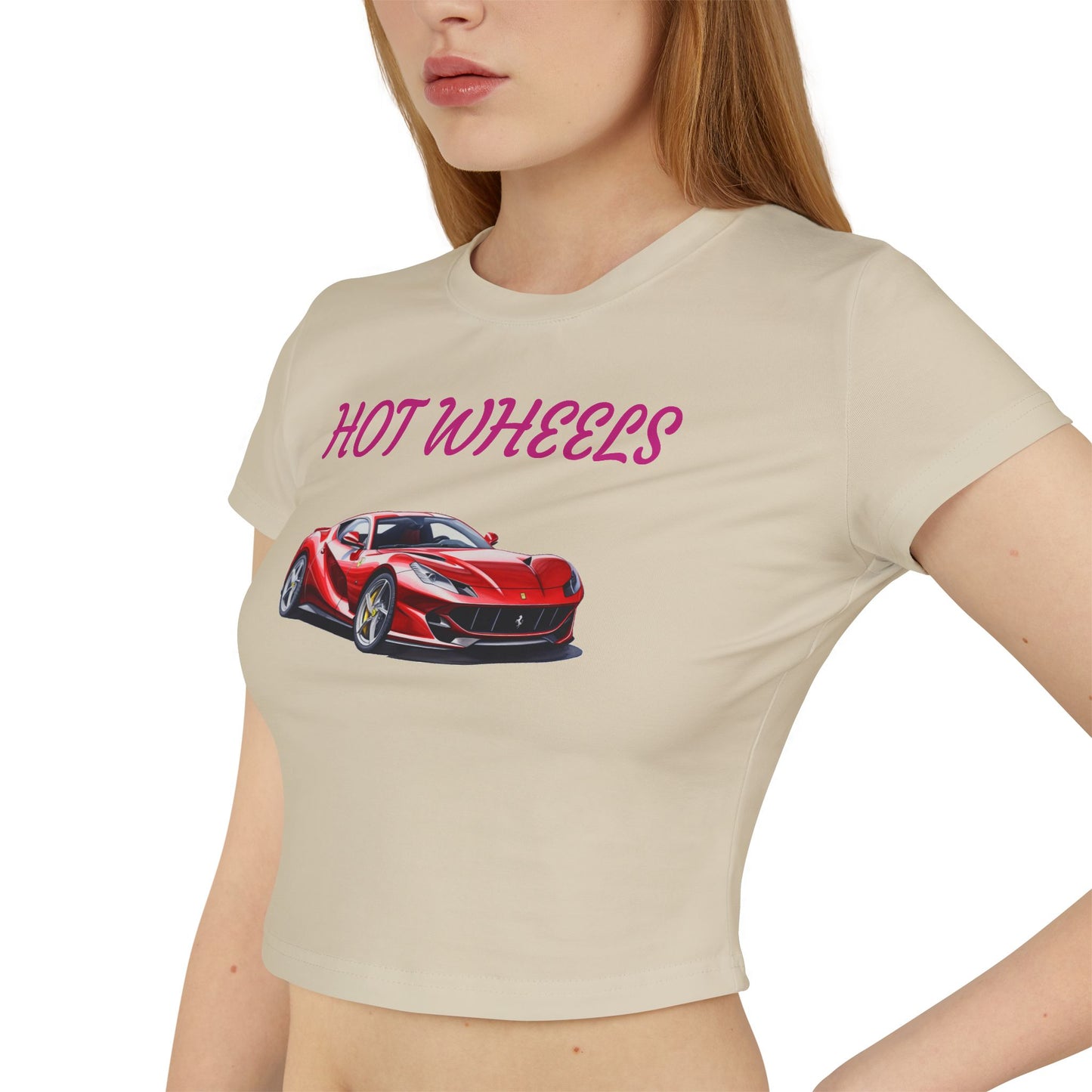 Princess Grace  Hot Wheels Women's Baby Tee Fun & Trendy Car Graphic T-Shirt