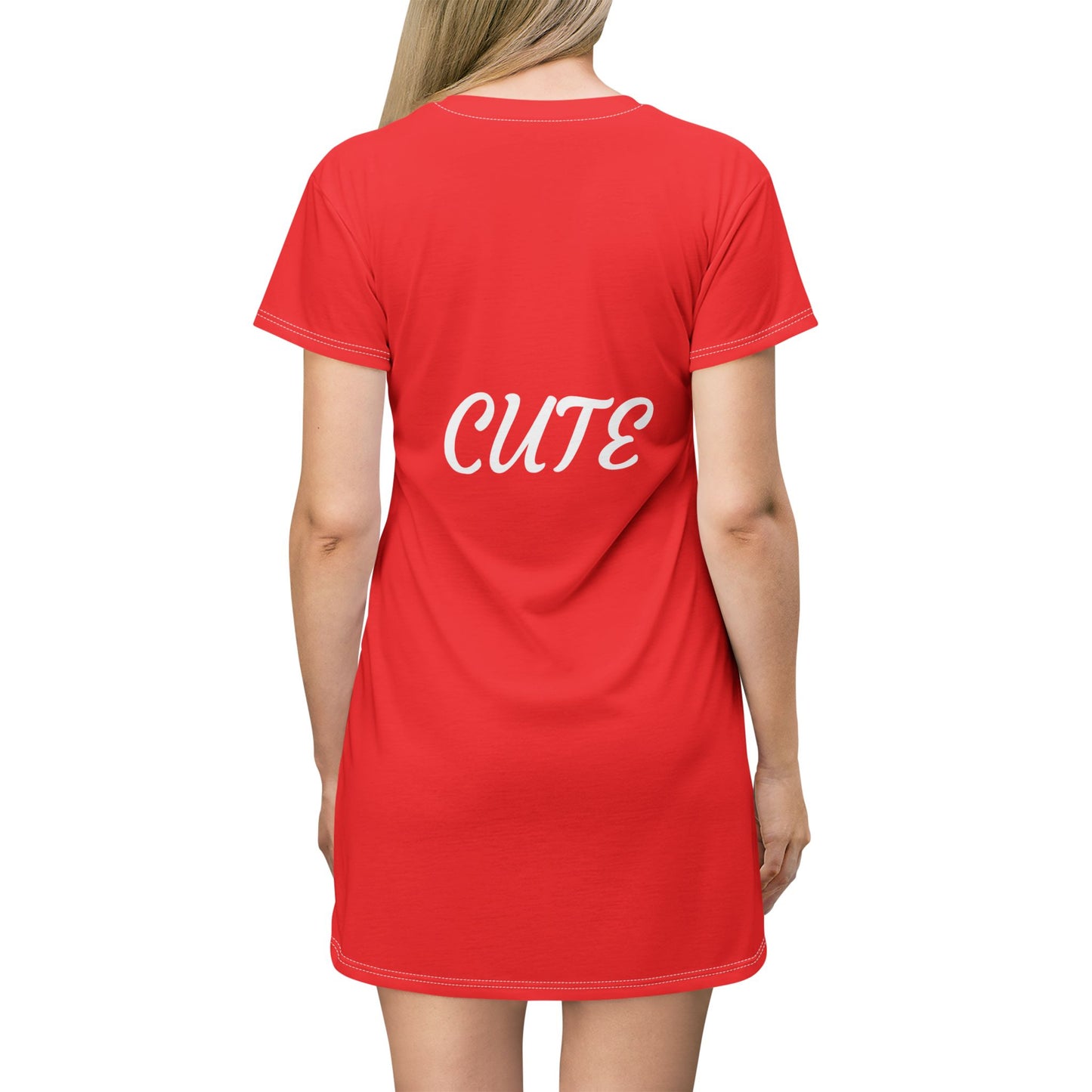 Princess Grace  Cute Red T-Shirt Dress with  Playful Styles