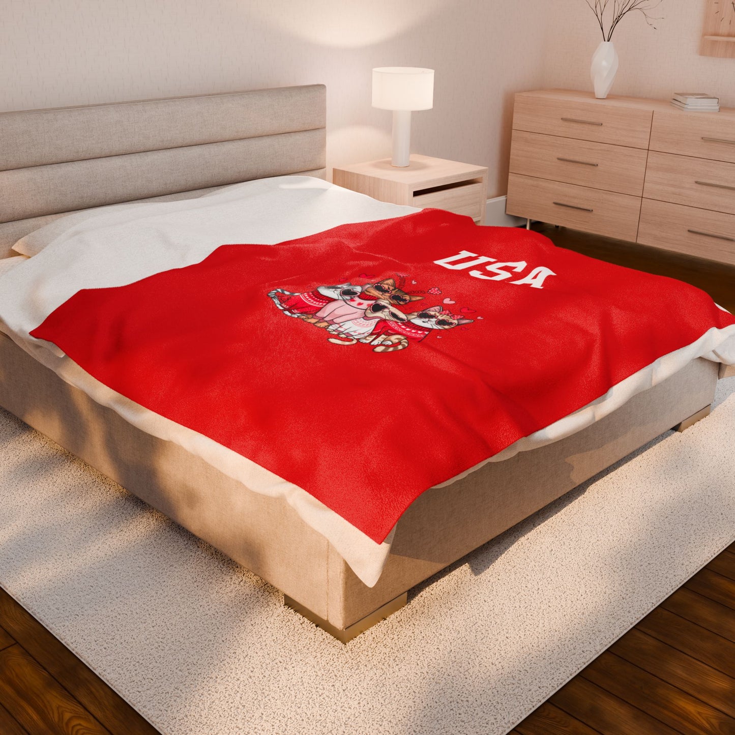Princess Grace  TEAM USA  Velveteen Plush Blanket