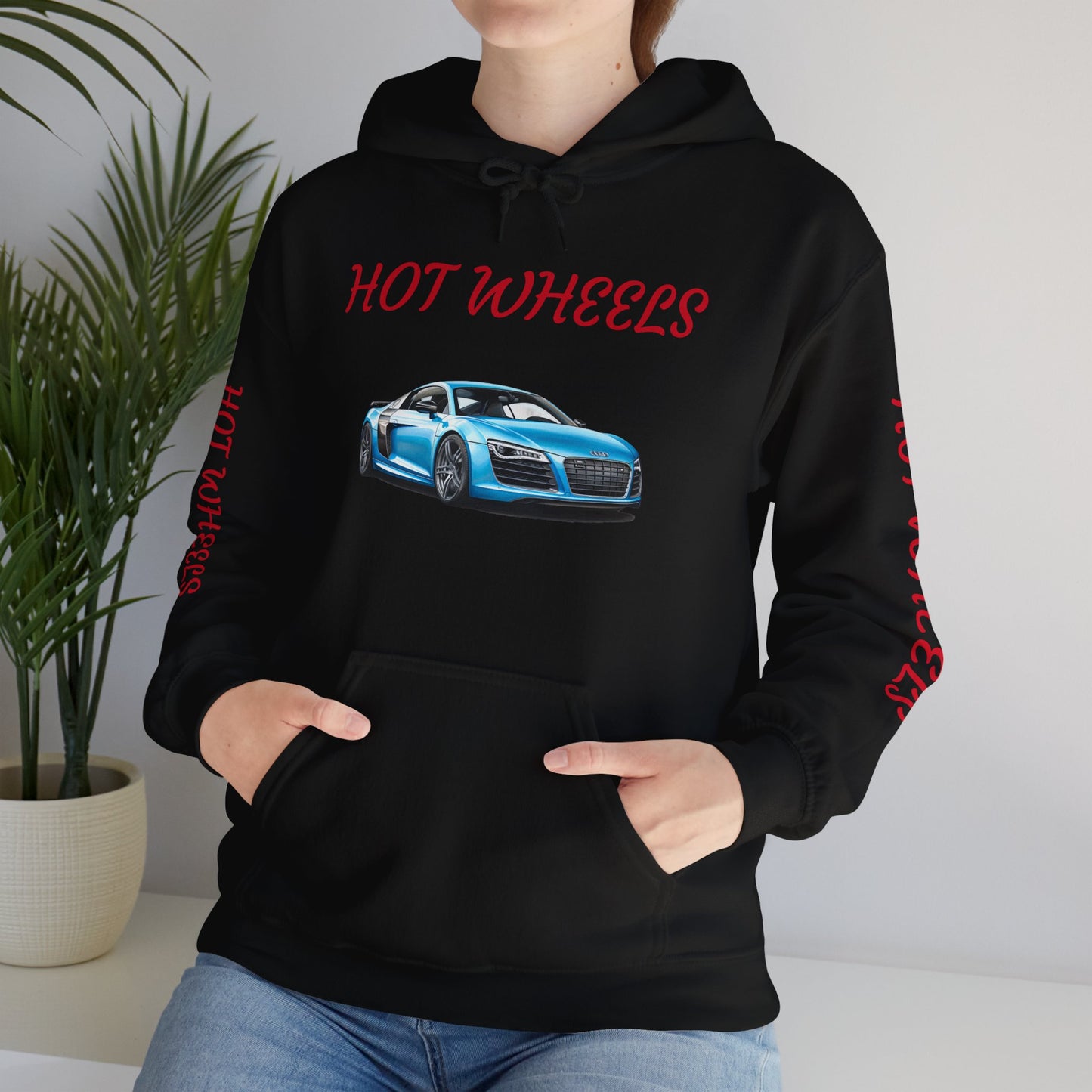 Princess Grace Hot Wheels Unisex Heavy Blen Hooded Sweatshirt Sporty Car Design Perfect for Car Enthusiasts