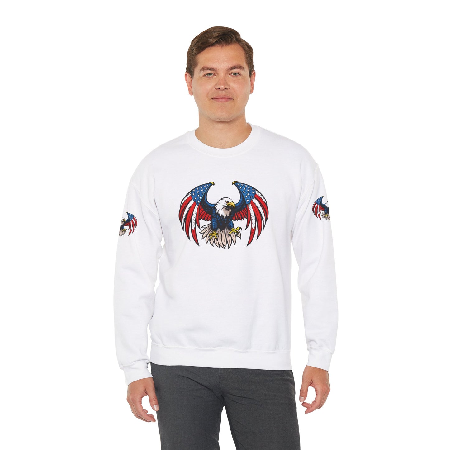 Princess Grace  Patriotic Eagle Sweatshirt  Unisex Heavy Blend Crewneck