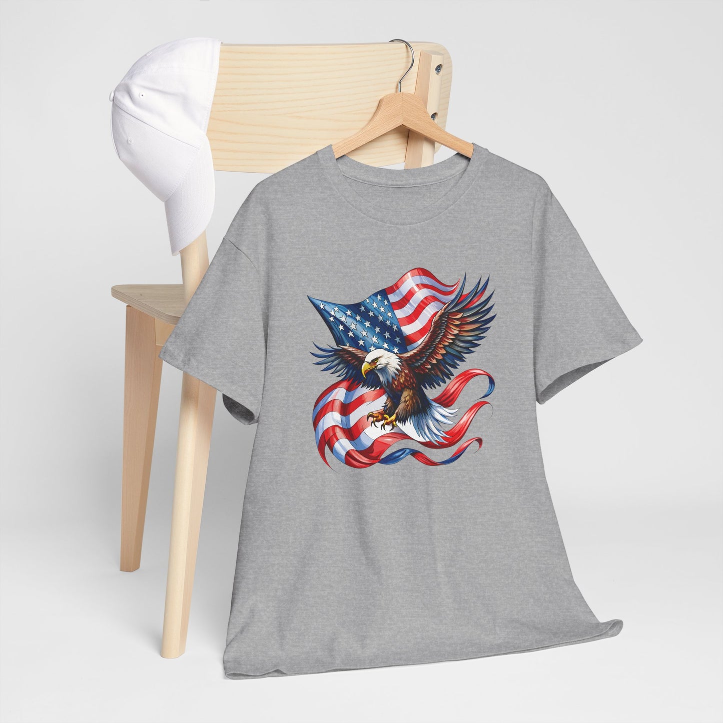 Princess Grace  Patriotic Eagle Graphic Unisex Heavy Cotton Tee