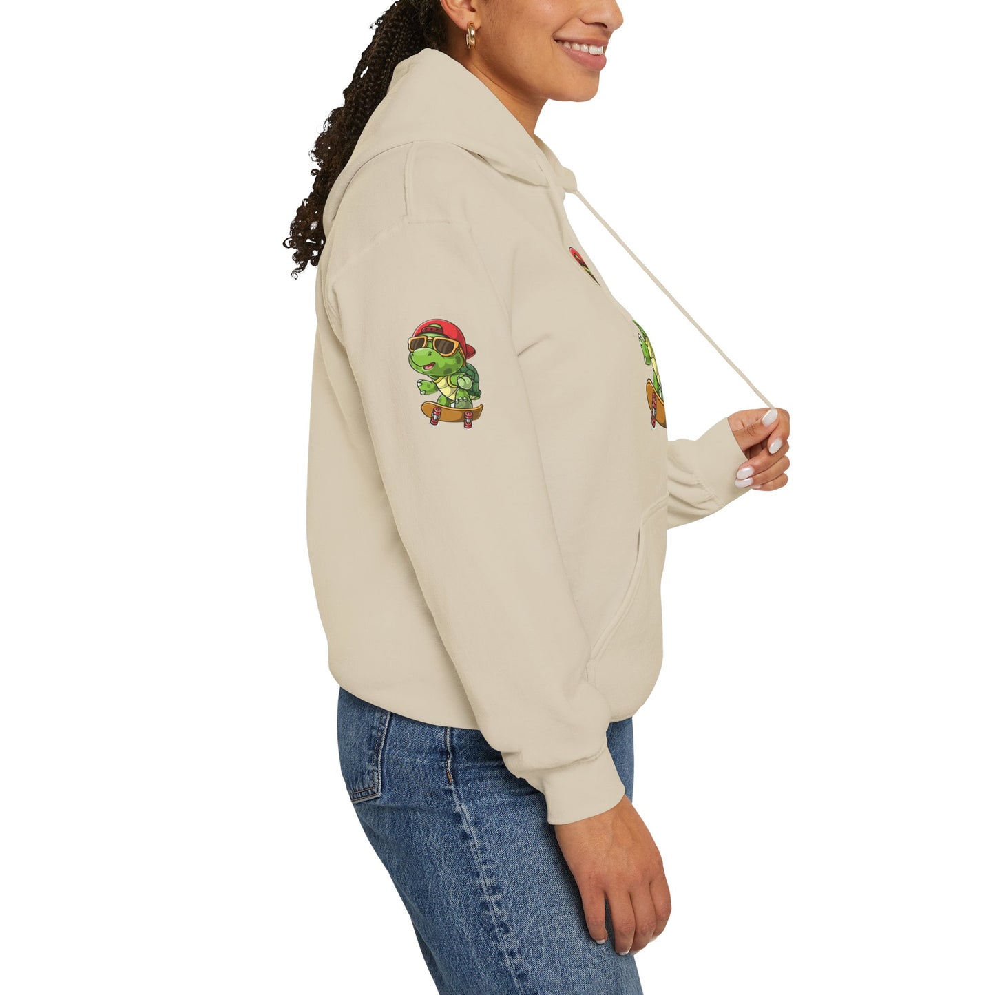 Princess Grace  Cool Skateboarding Turtle Unisex Hoodie Fun and Stylish