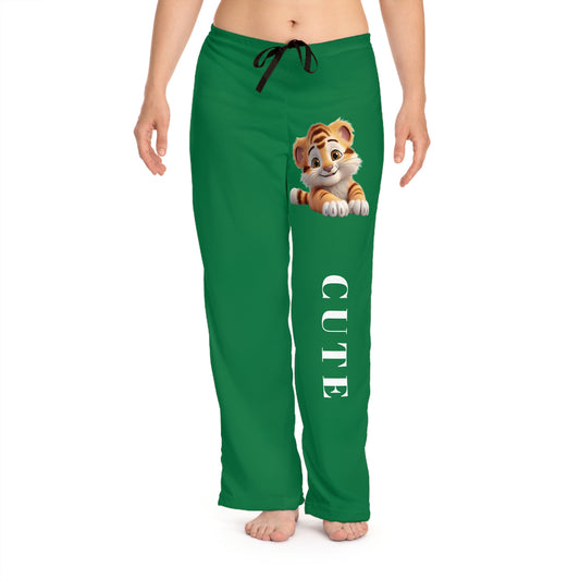 Princess Grace  Cute Tiger Women's Pajama Pants Comfy Sleepwear for Relaxation