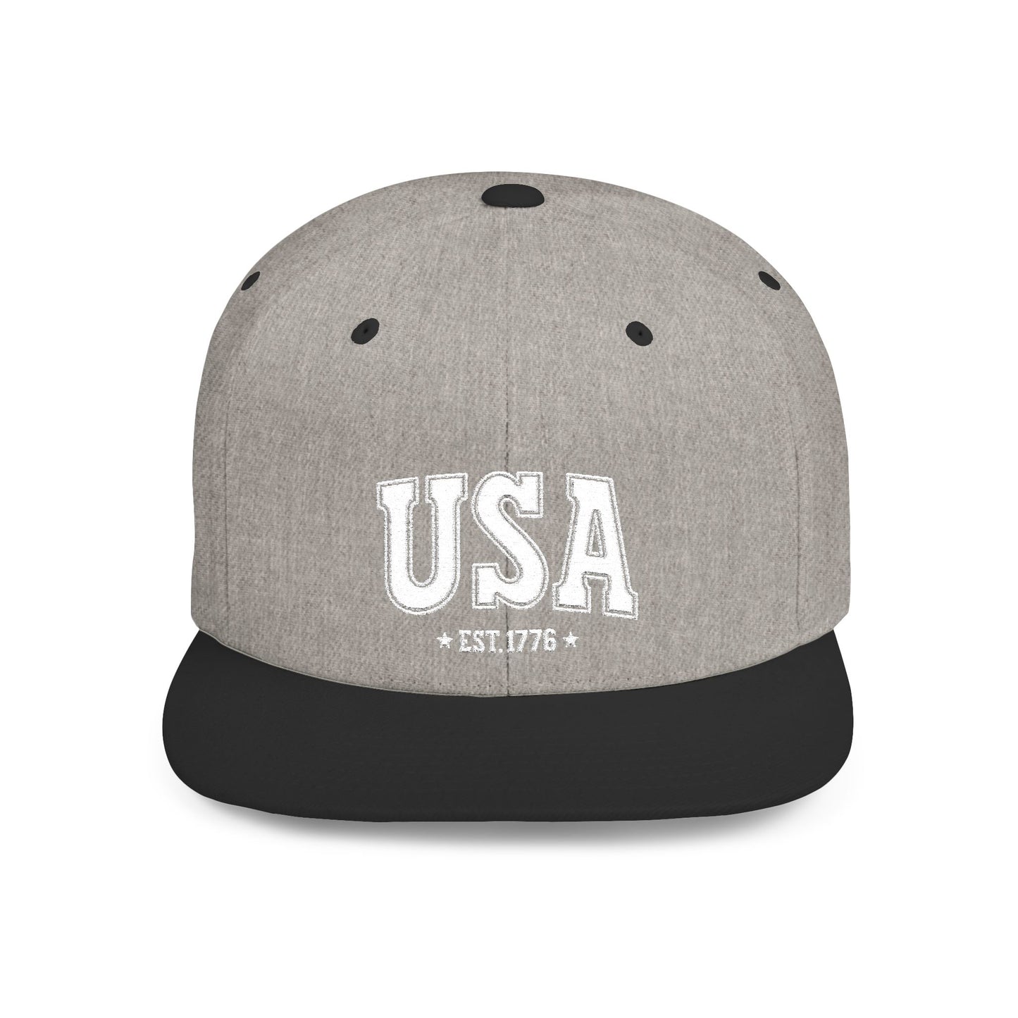 Princess Grace  USA Flat Bill Snapback Cap - Est. 1776 | Casual Style for All Occasions