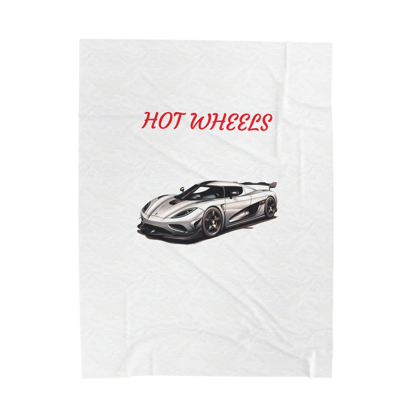 Princess Grace Hot Wheels Velveteen Plush Blanket  Cozy Car Themed Throw for Auto Enthusiasts