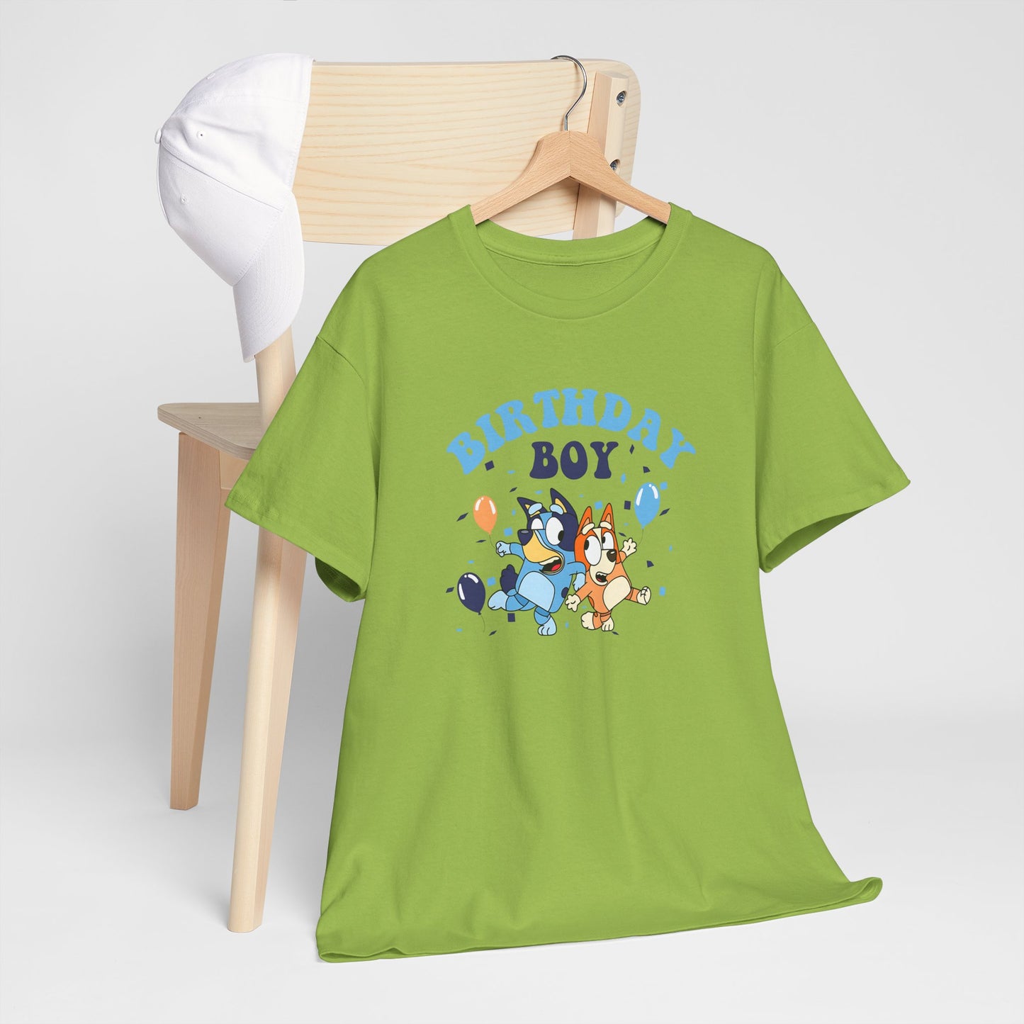 Princess Grace  Bluey  Birthday Boy Unisex Heavy Cotton Tee  Fun Celebration Shirt for Kids
