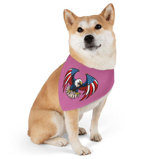 Princess Grace Patriotic Eagle Design Pet Bandana Collar Perfect for Holidays & Celebrations