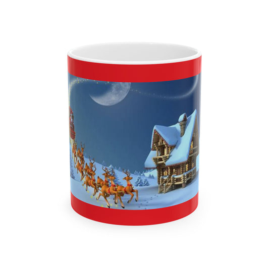 Princess Grace Festive Santa Claus Ceramic Mug Perfect for Holiday Cheer
